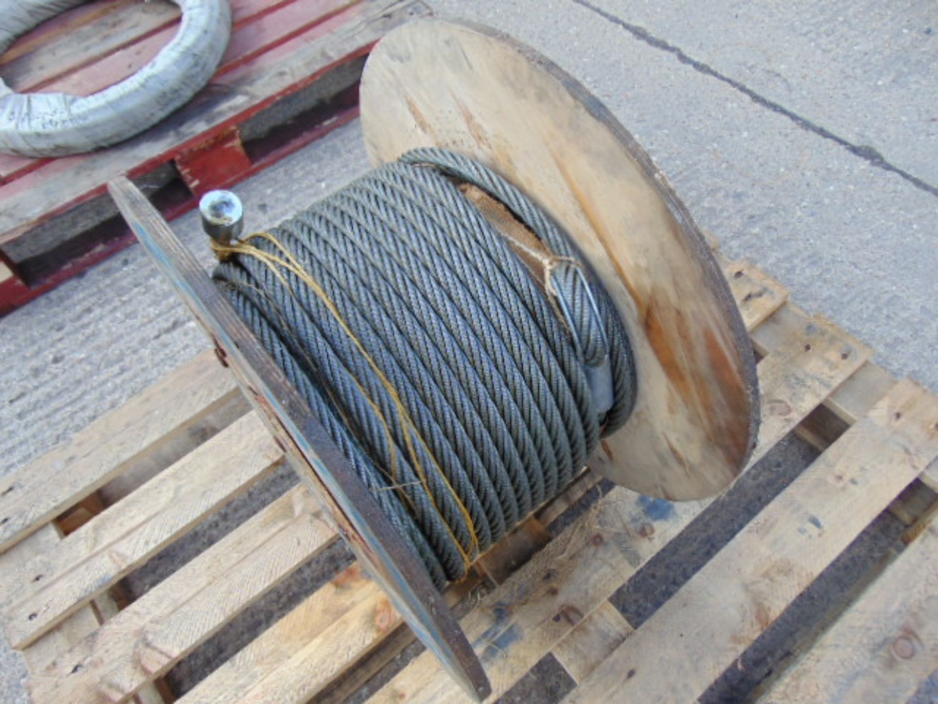 Heavy Duty Bridon Ropes Roll of 19mm 15.3 tonne Crane/Winch Wire Rope Drum