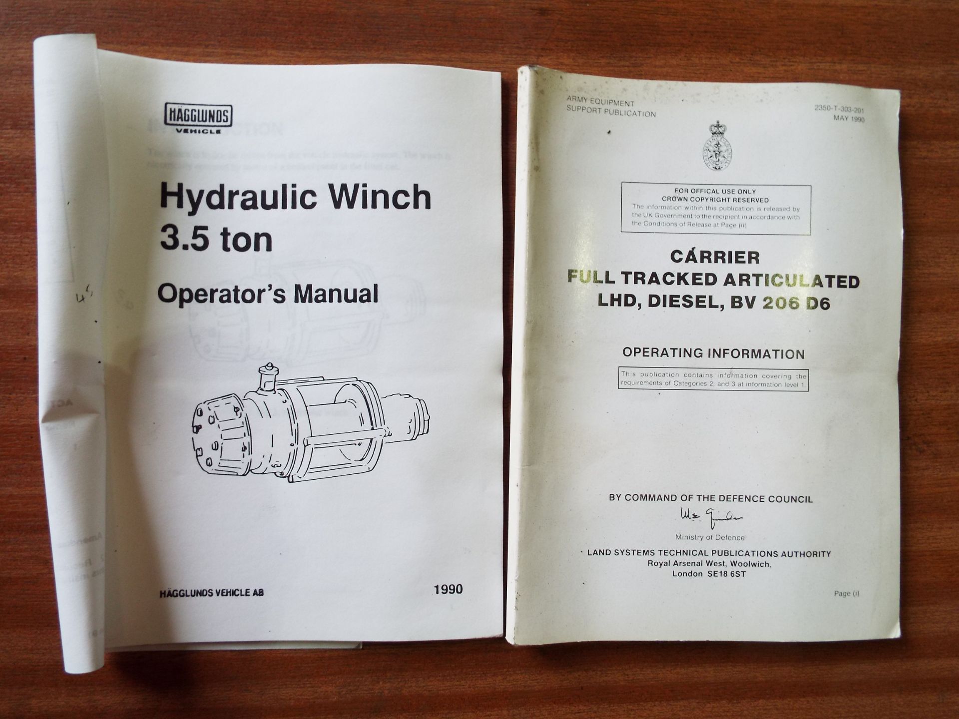 Extremely Rare Hagglunds BV206, Winch and HIAB Operating Manual