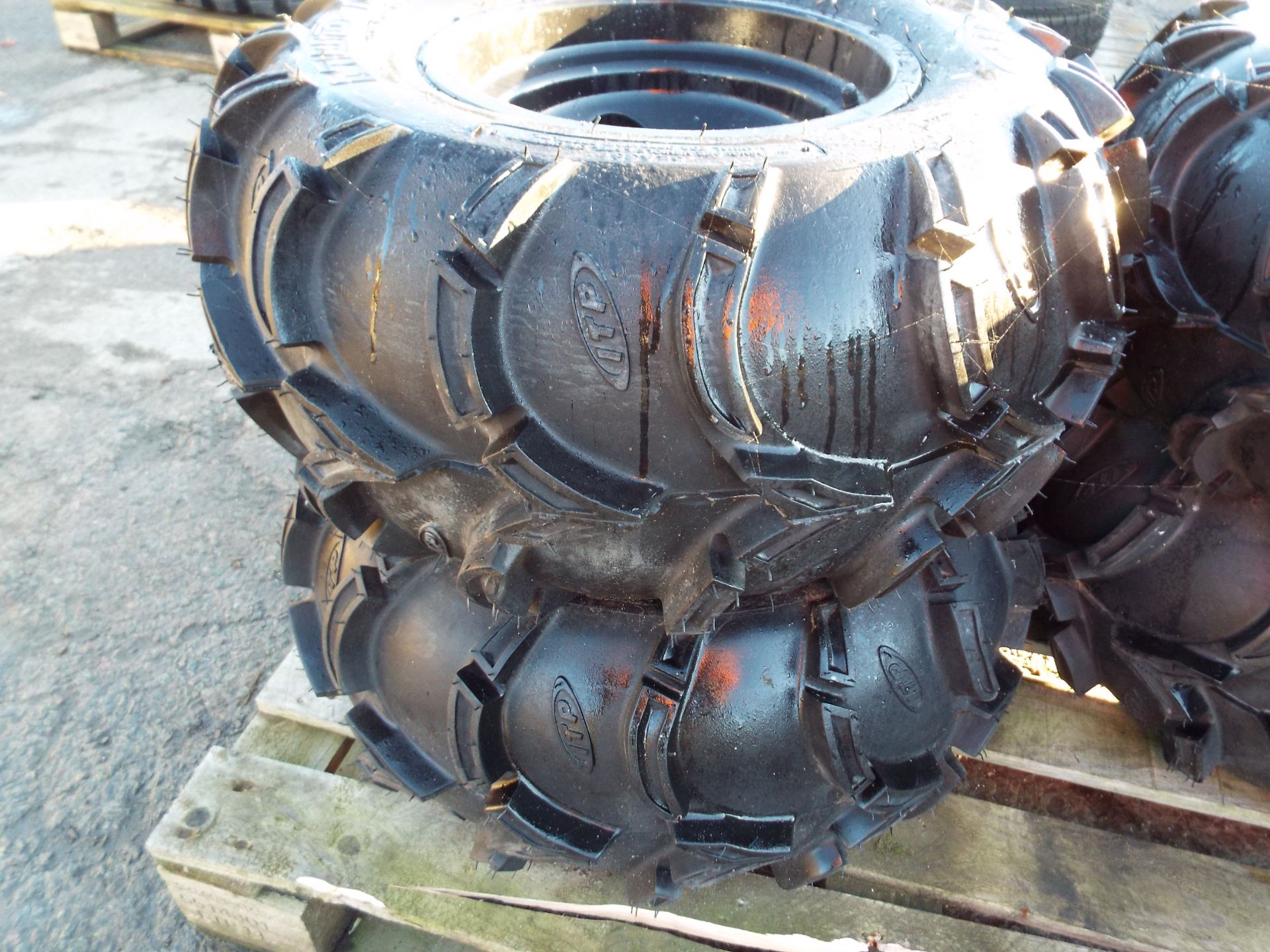 4 x ITP Mud Lite AT26x12-12 ATV/Quad Tyres with Rims - Image 8 of 8