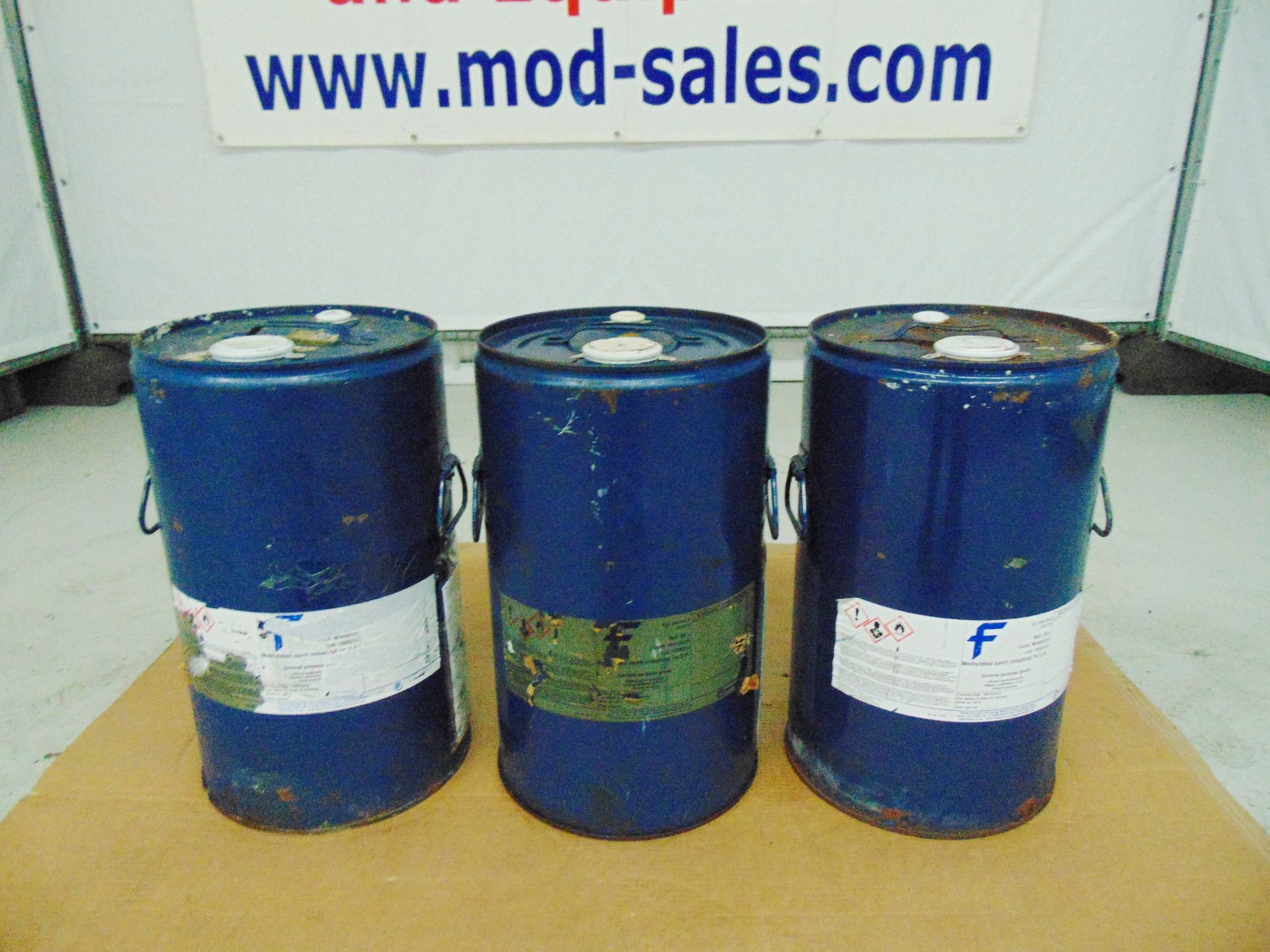 3 x Unissued 25L Drums of Industrial Methylated Spirit, 74 0.P.