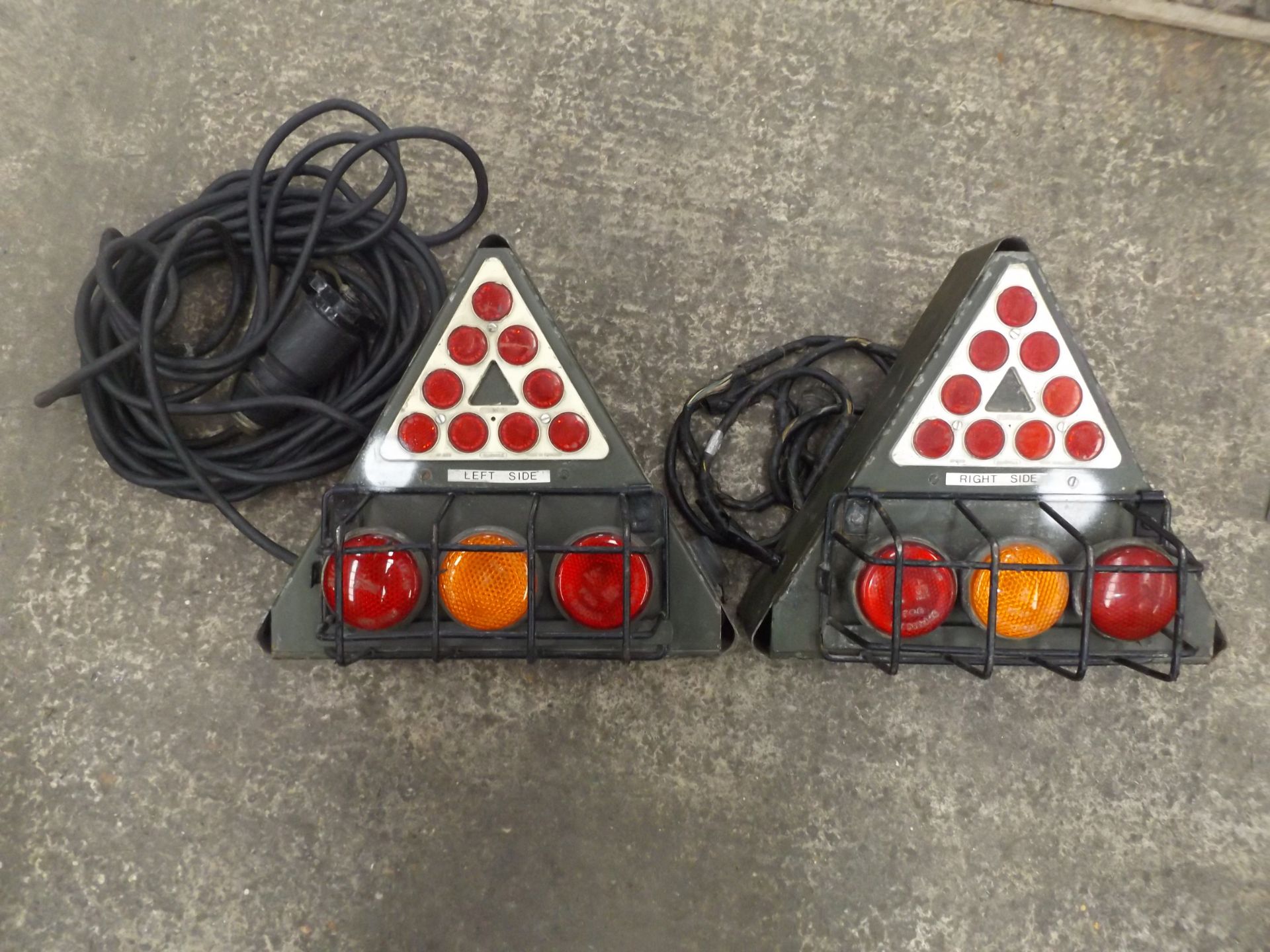 2 x Foden 6x6 Recovery Rear Light Boards