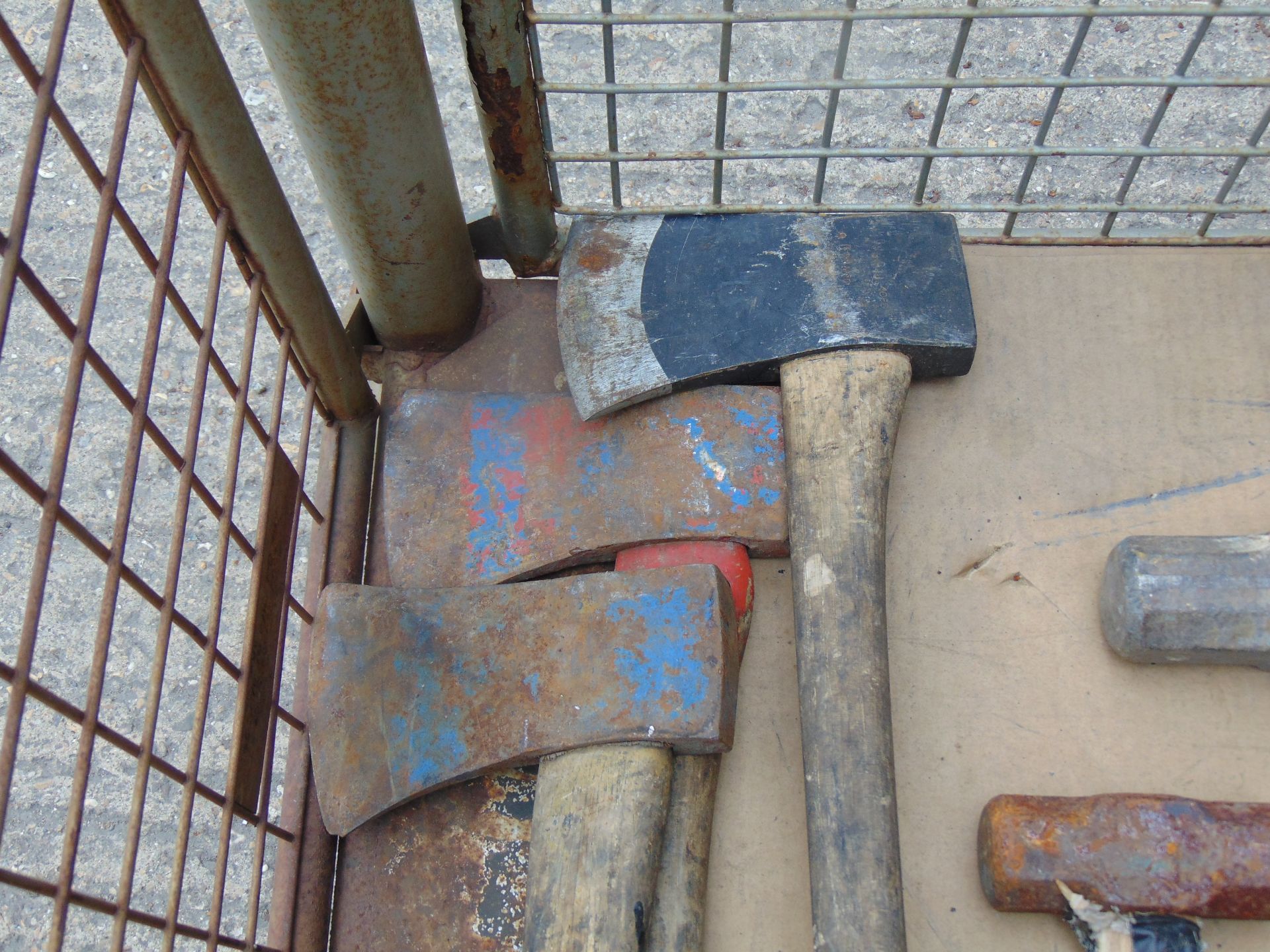 Stillage of 9 x Mixed Hammers, Shovels, Axes etc - Image 2 of 5