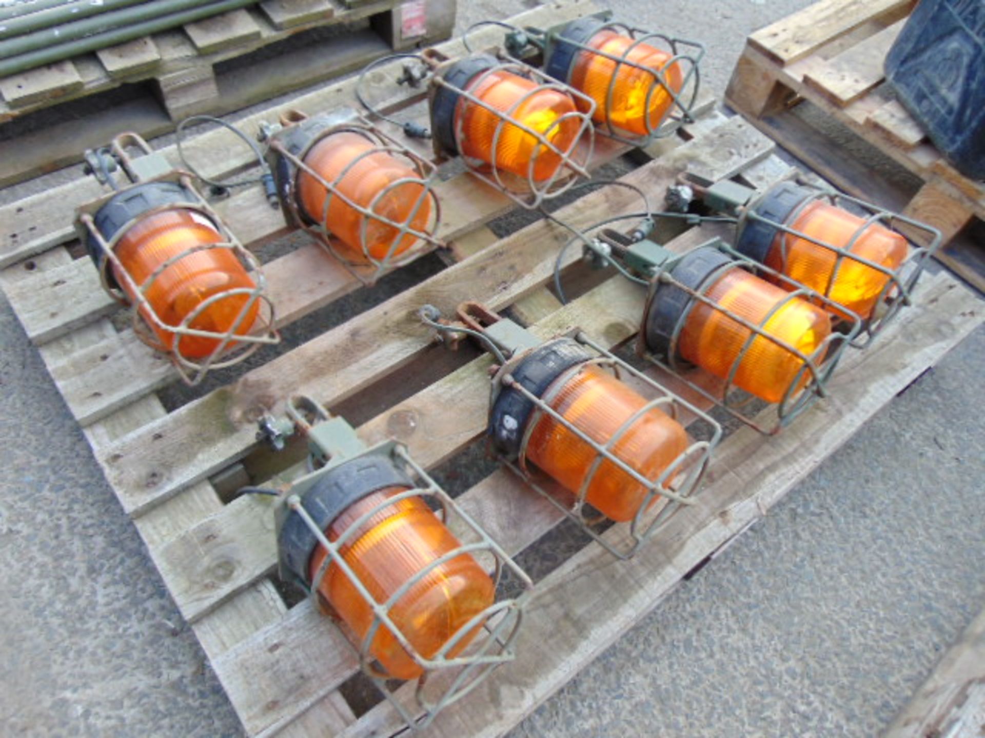 8 x Caged Amber Beacons