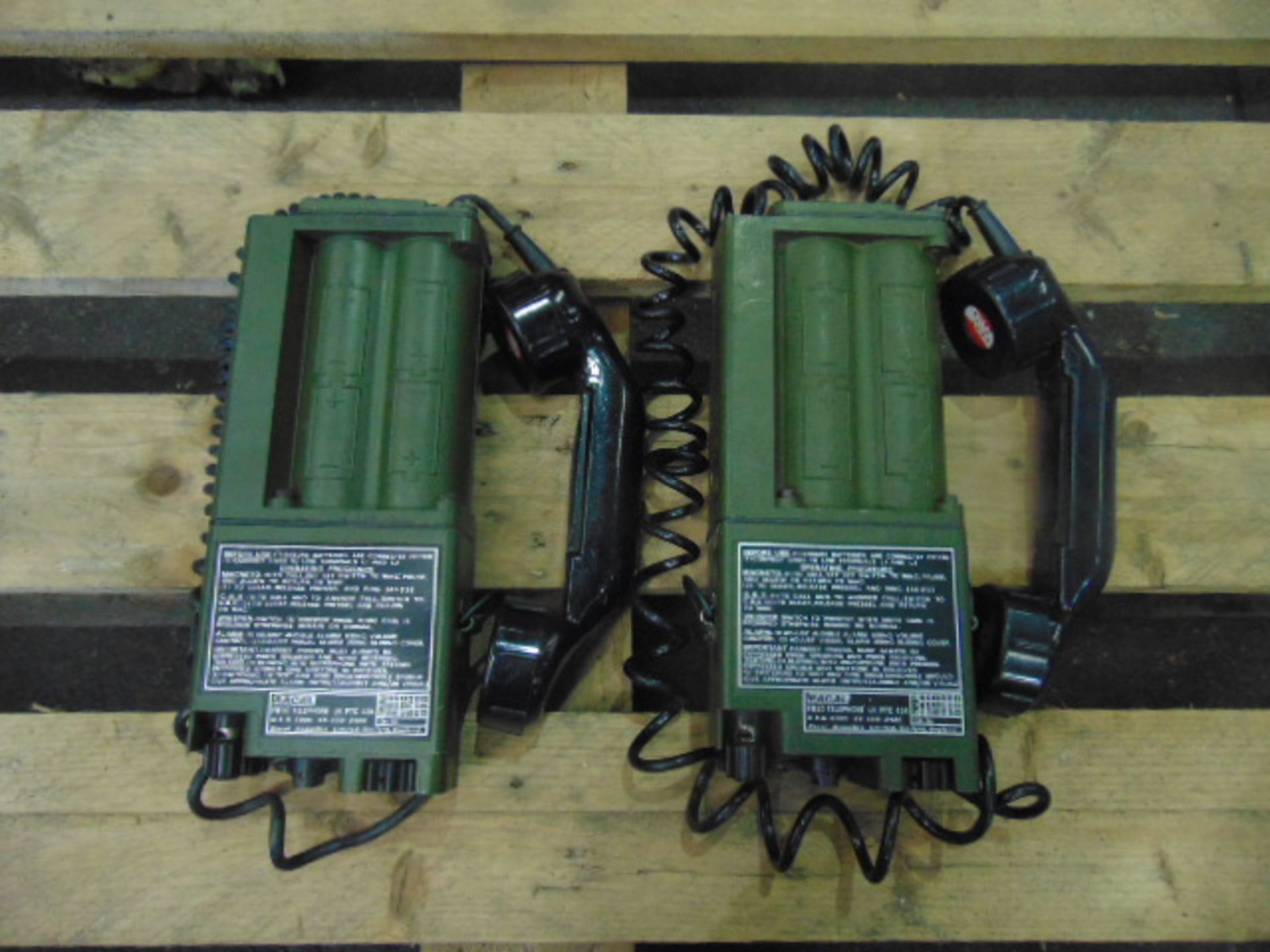 2 x Racal PTC404 Field Telephones