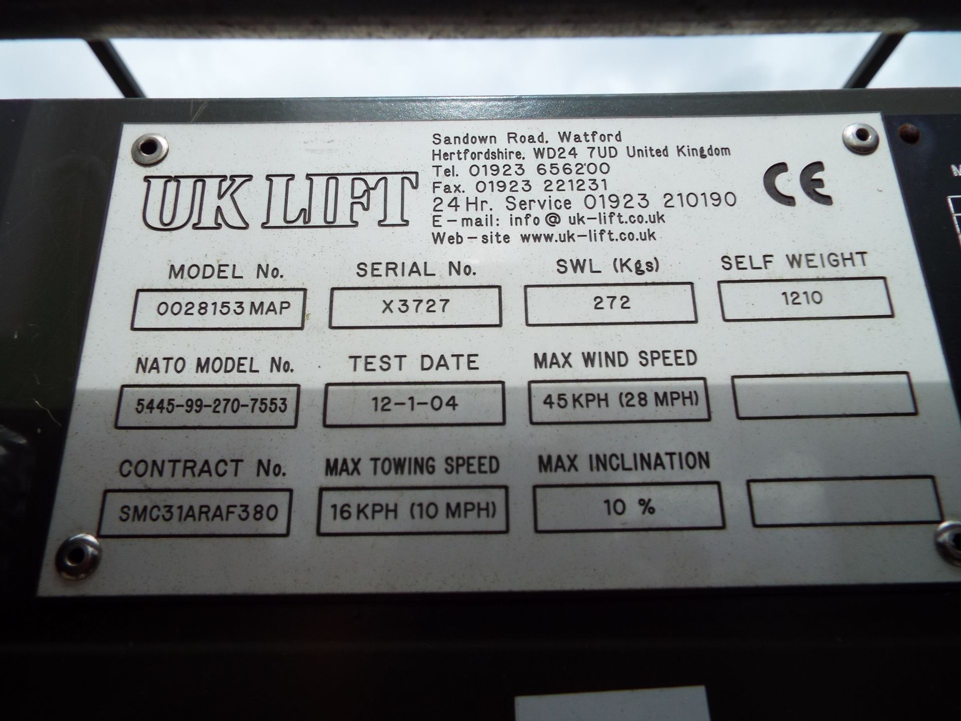 UK Lift 4m Mobile Hydraulic Work Platform - Bild 14 aus 17