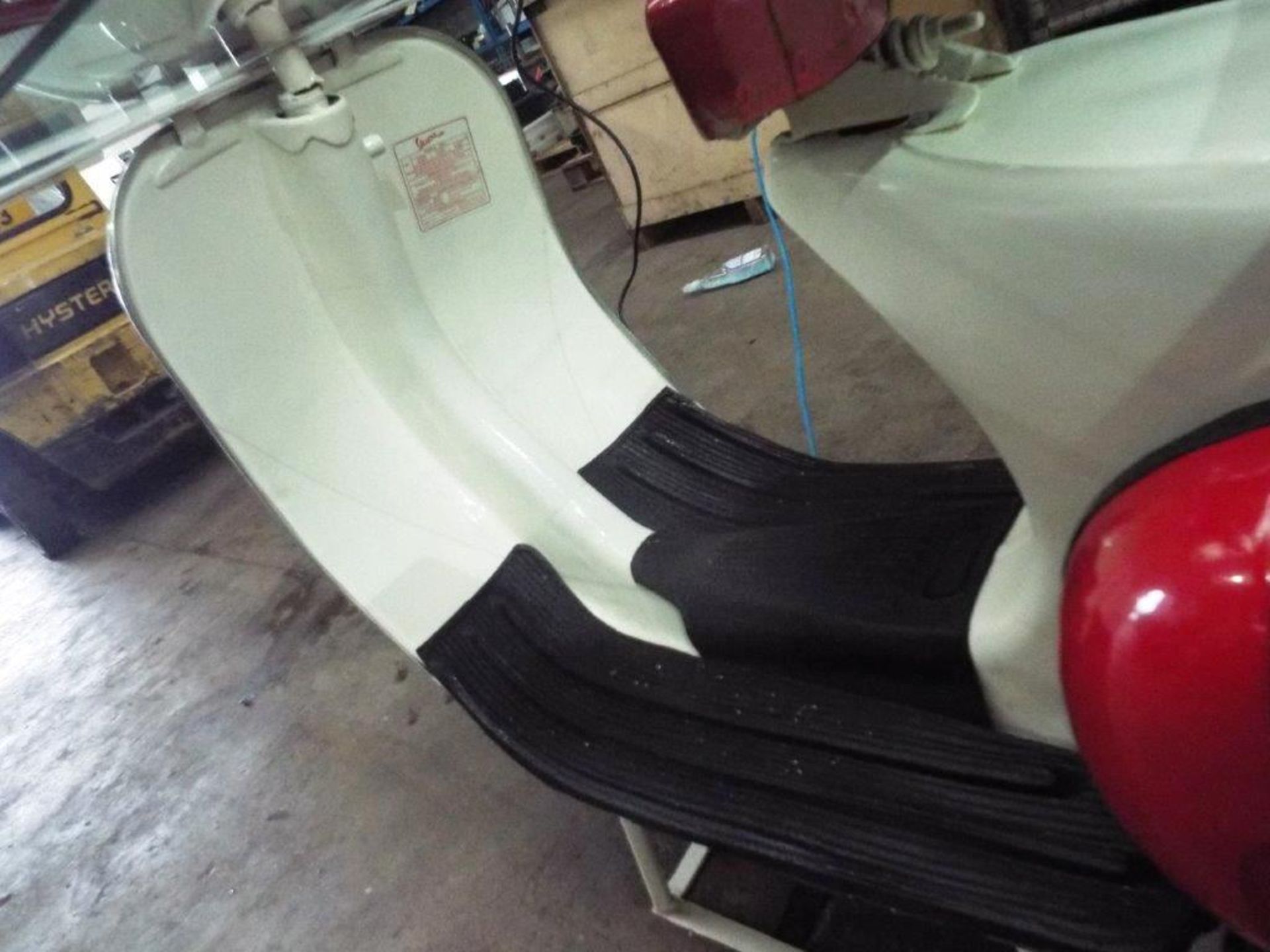 Amazing Vintage Vespa 150 Scooter Glass Top Table - Image 15 of 17