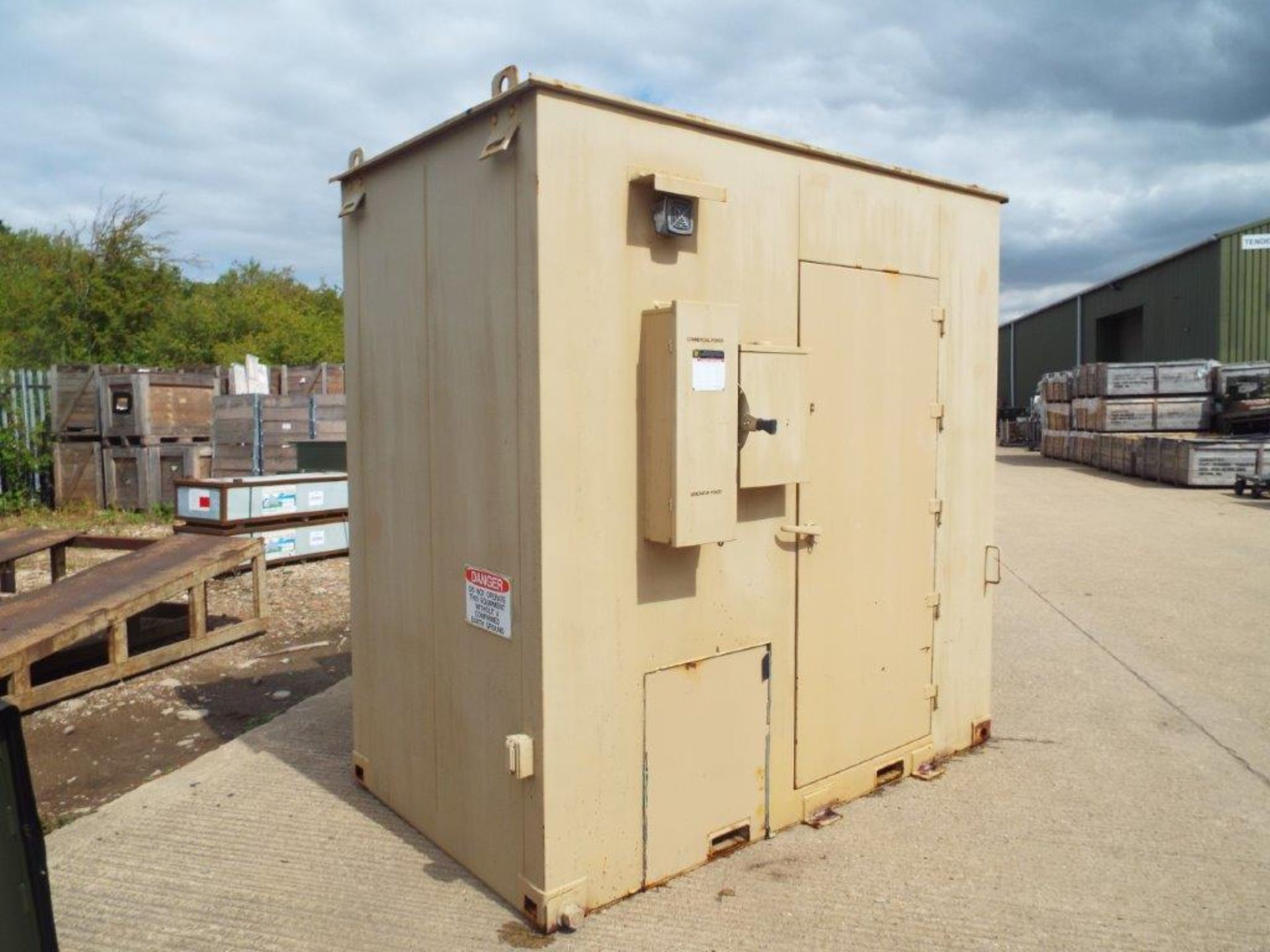 Heavy Duty Steel Portable Storage Unit C/W Twist Locks, Air Con, Electrics, Lights etc