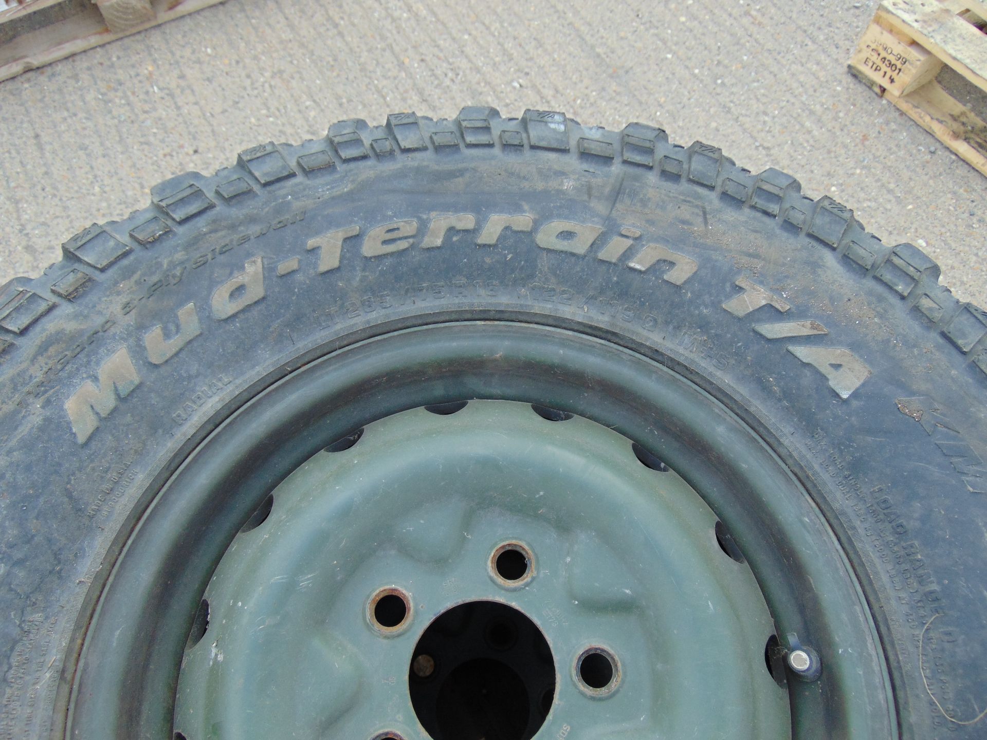 2 x BF Goodrich Mud Terrain TA LT 285/75 R16 Tyres complete with Rims - Image 4 of 7