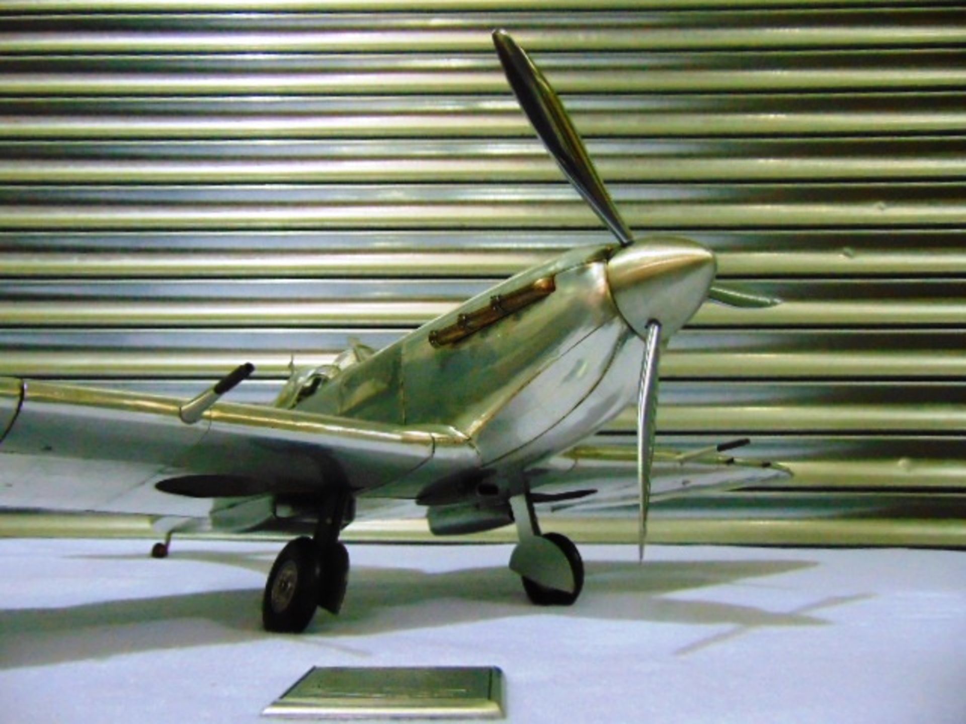 WWII Supermarine Spitfire Aluminium Scale Model - Image 3 of 11