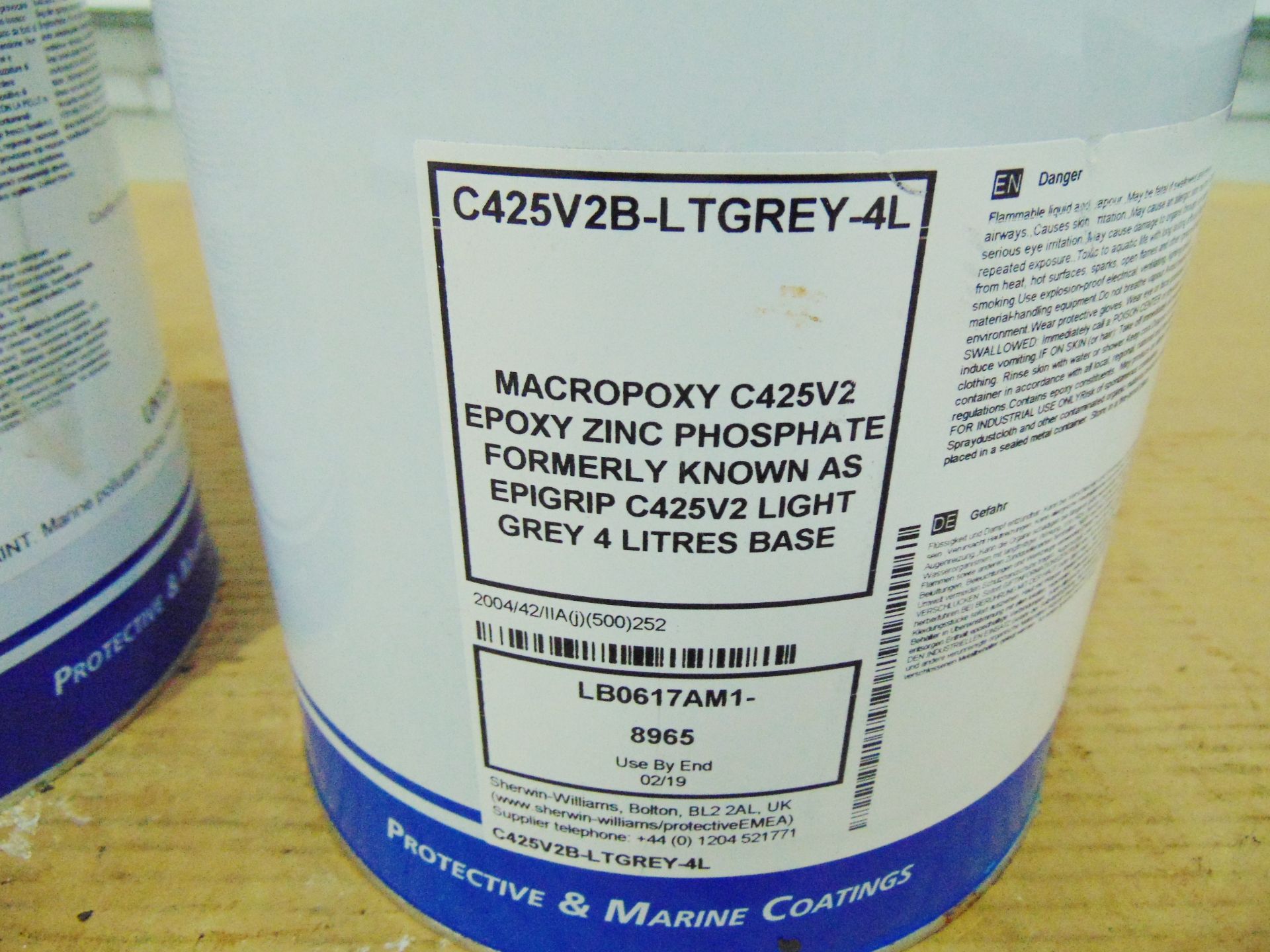 1 x Sherwin-Williams 2 Pack 5L Macropoxy C425V2 & 1 x Sherwin-Williams M922MB 4L 2 Pack Macropoxy - Image 3 of 6