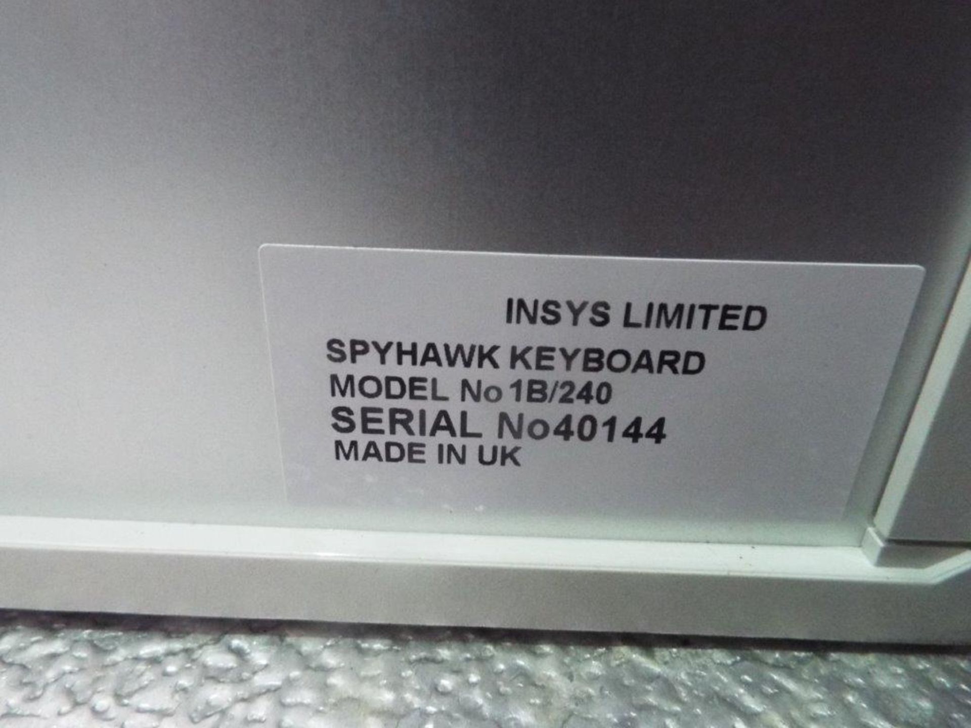 Insys Spyhawk Camera Head with Processor, Keyboard etc - Image 7 of 14