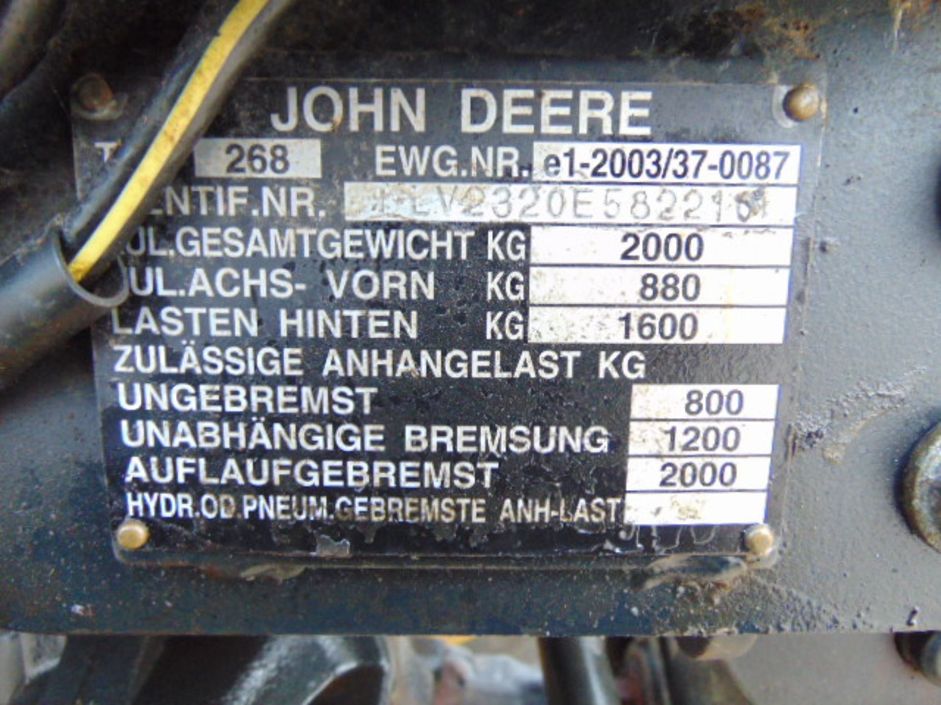 John Deere 2320HST 4WD Tractor - Bild 22 aus 24