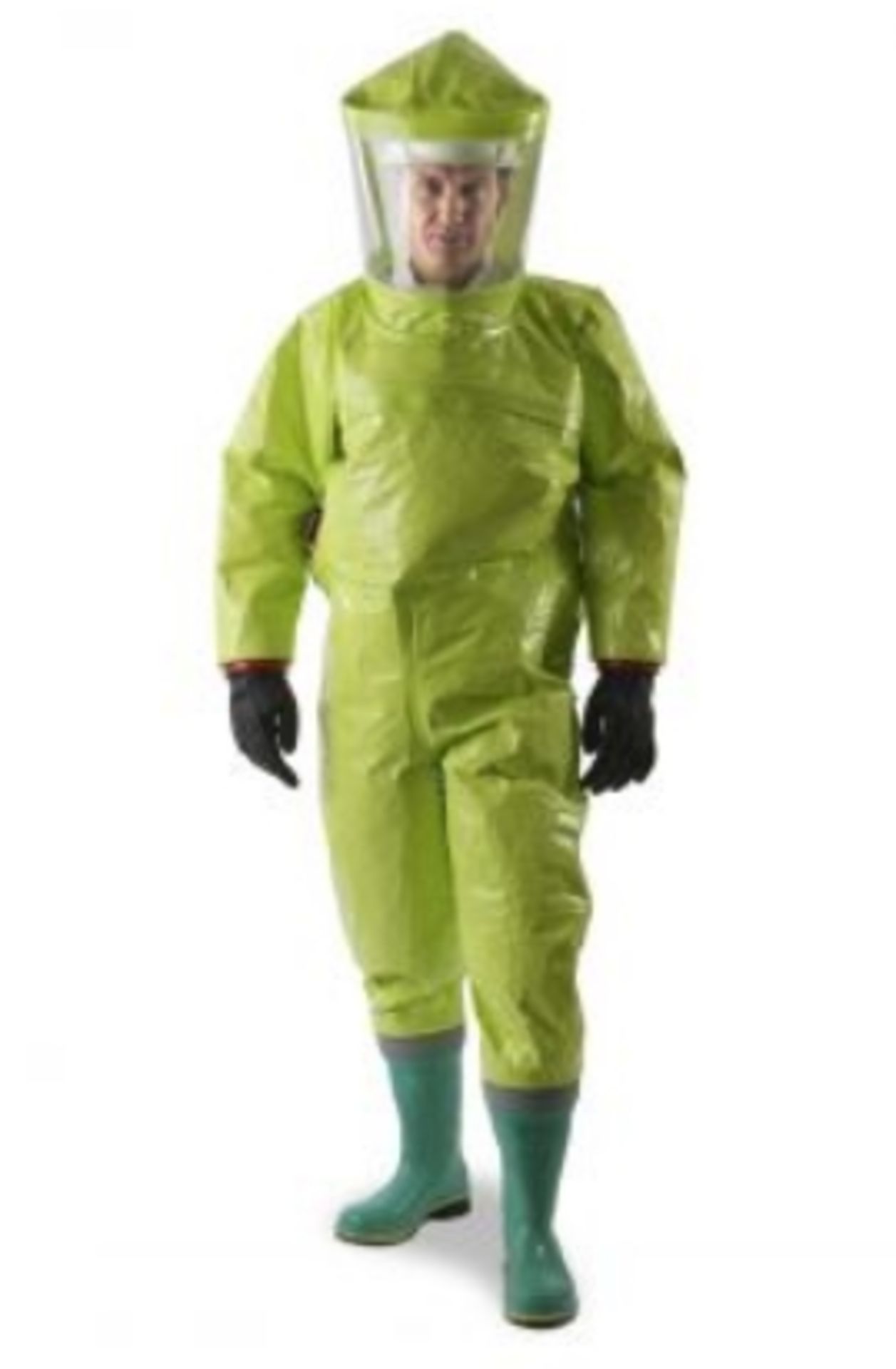 Respirex Powered Decontamination Suit with Attached Boots and Gloves, Helmet, Filters, Battery etc