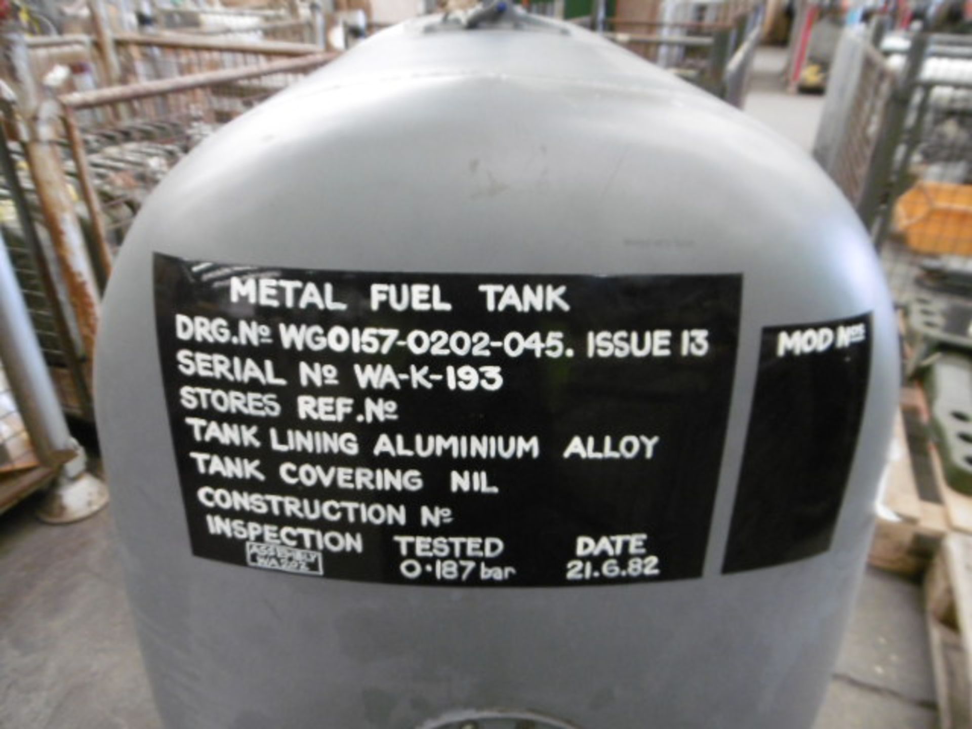 Aluminium Aircraft Fuel Tank P/No WG0157-0202-045 - Image 3 of 6