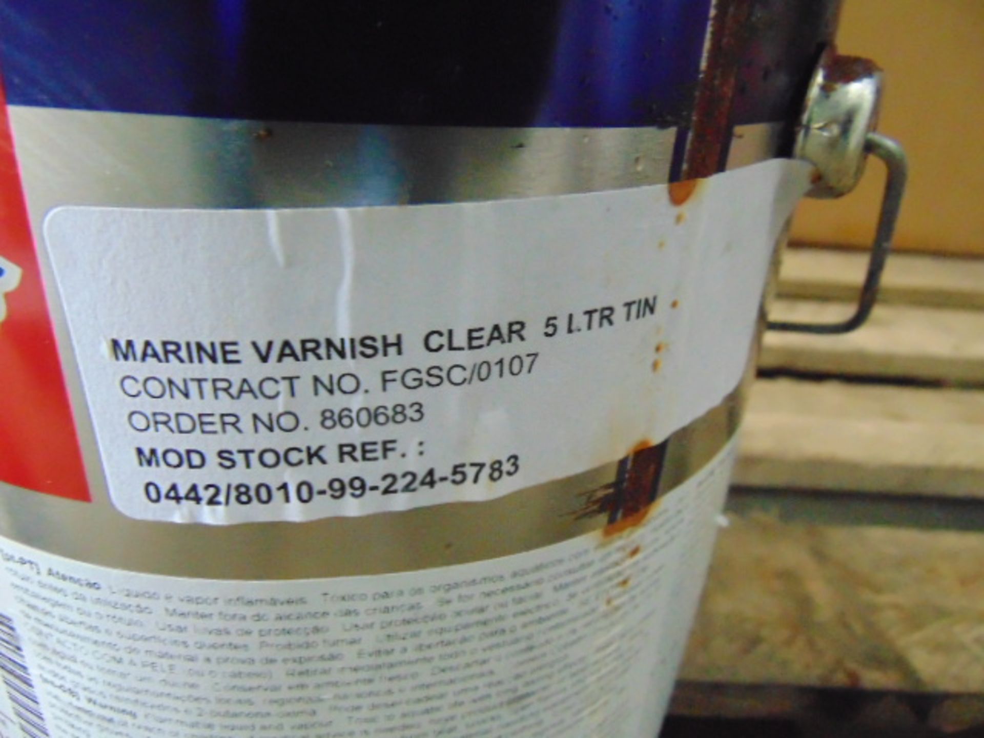 1 x Unissued 2.5L Tin of Hempel 02220 Marine Varnish - Bild 4 aus 4