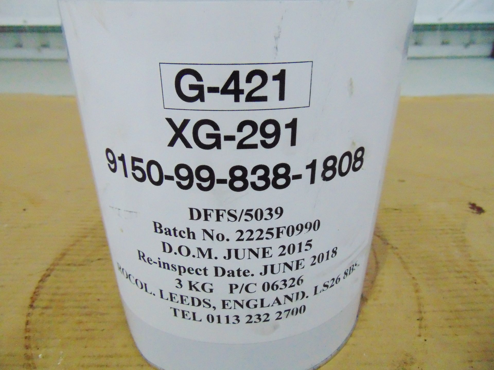 Unissued 3Kg Drum of XG-291 General Purpose Aerospace Grease - Image 2 of 3