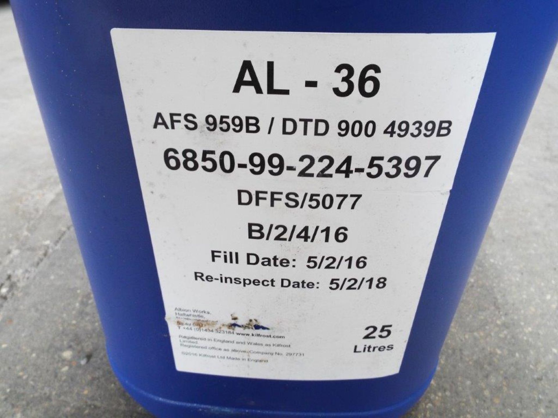 3 x Unissued 25L Drums of AL-36 Aviation Washer Fluid / De Icer - Image 3 of 4