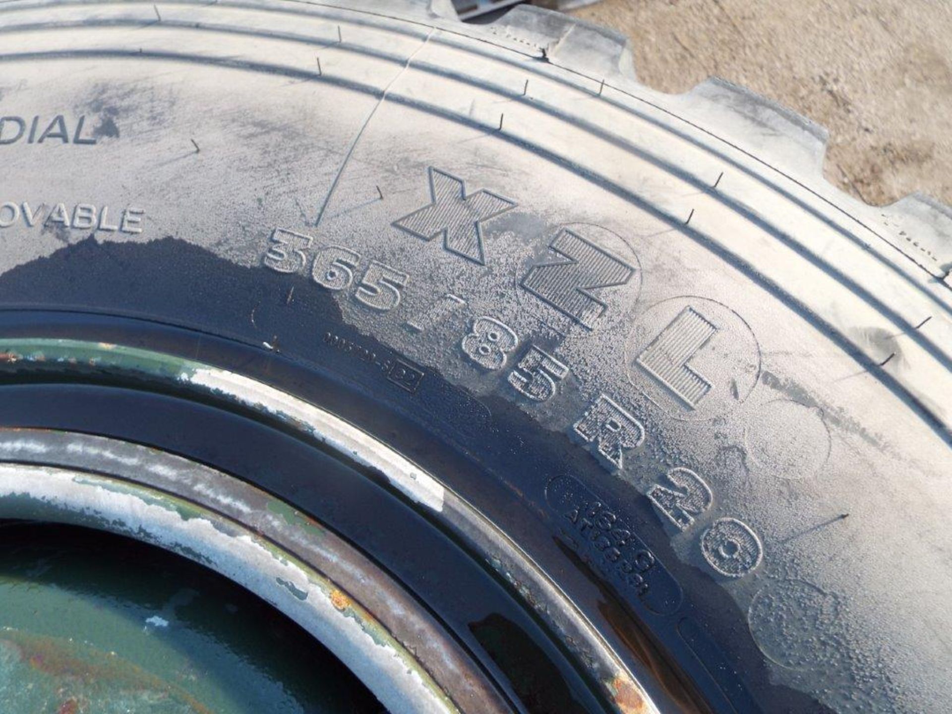 4 x Michelin XZL 365/85 R20 Tyres with 10 Stud Rims - Image 6 of 8