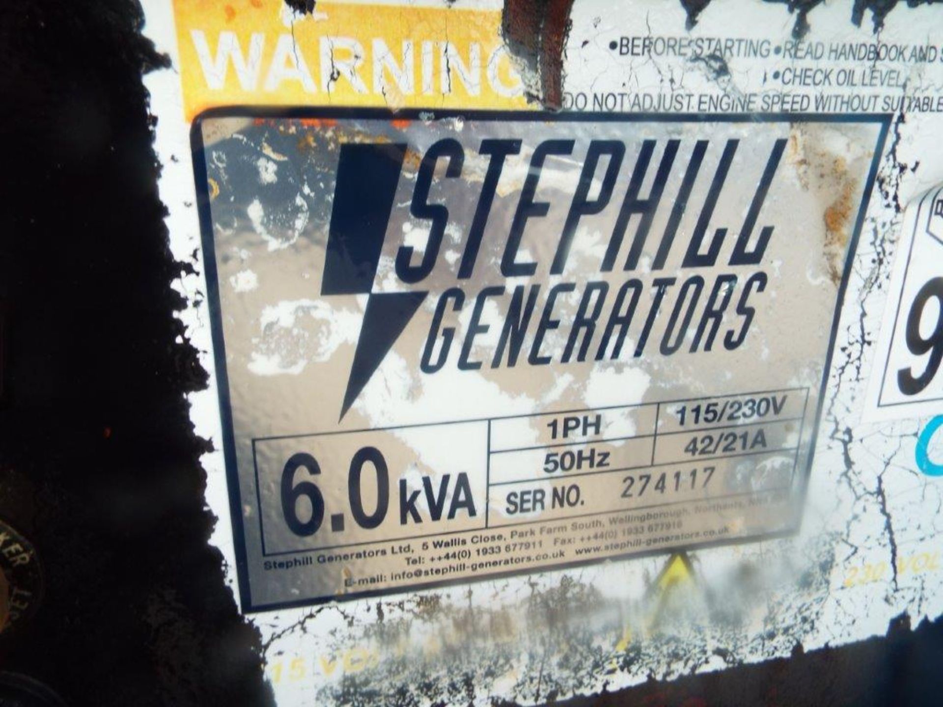 Stephill Generators 6.0 kVA 110/230V Diesel Generator - Image 13 of 14