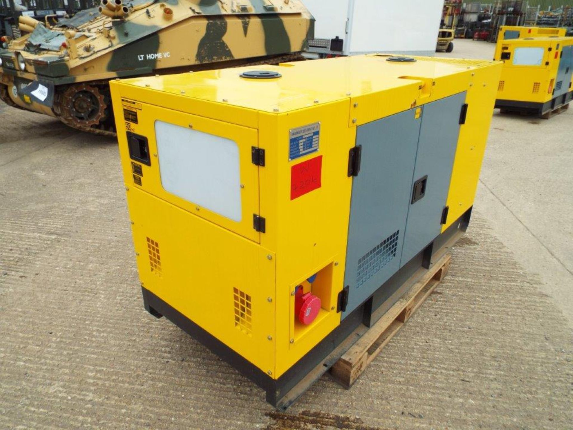 UNISSUED WITH TEST HOURS ONLY 40 KVA 3 Phase Silent Diesel Generator Set