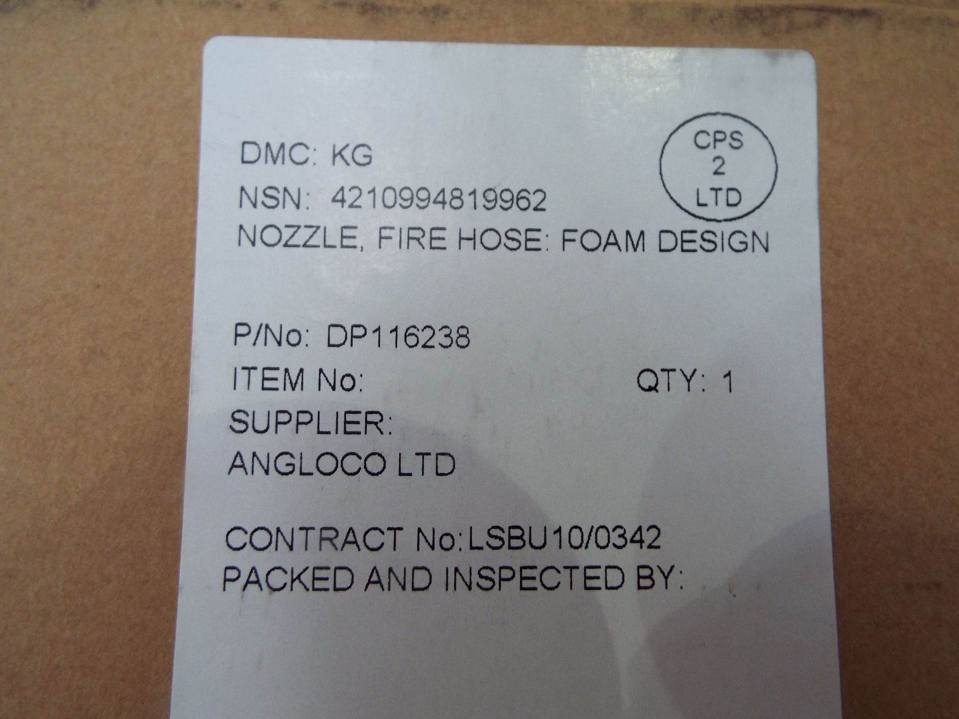Angloco Fire Hose Nozzle P/No DP116238 - Image 5 of 5