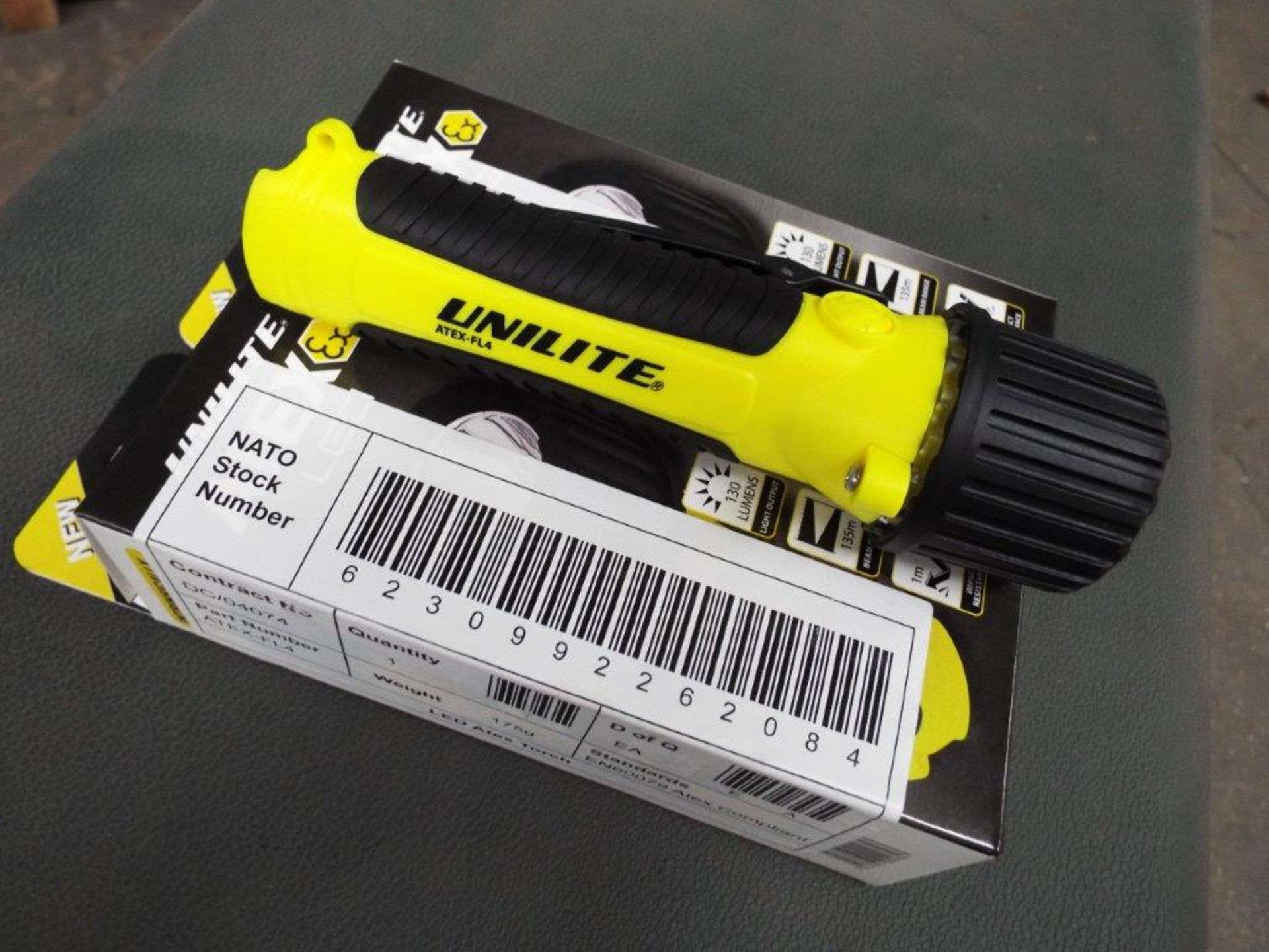 2 x Unilite ATEX-FL4, Waterproof, Shockproof, Intrinsically Safe LED Torches