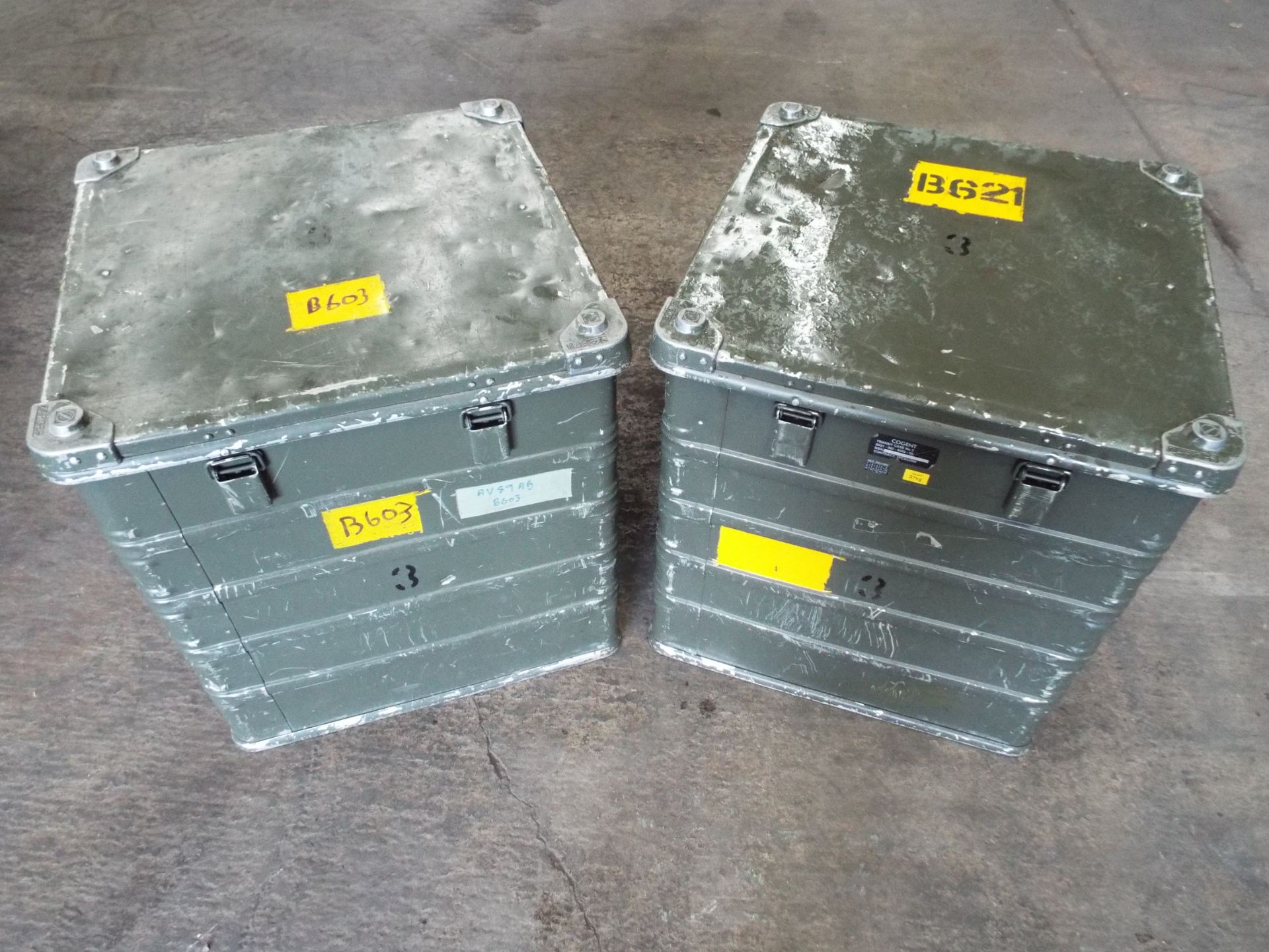 2 x Heavy Duty Zarges Aluminium Cases