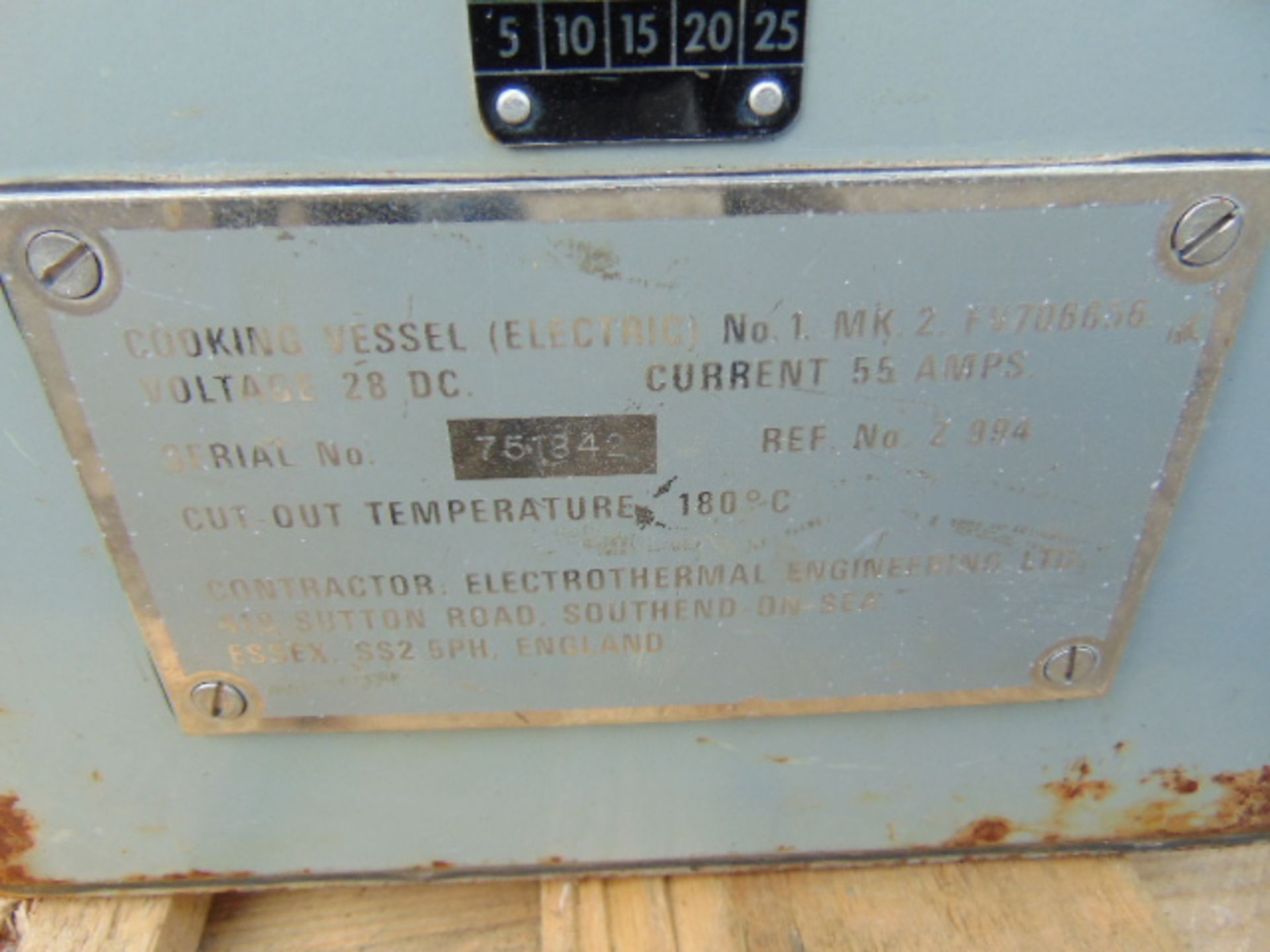 12 x Cooking Vessel (electric 24V) No 1 Mk 2 FV 706656 - Image 5 of 5