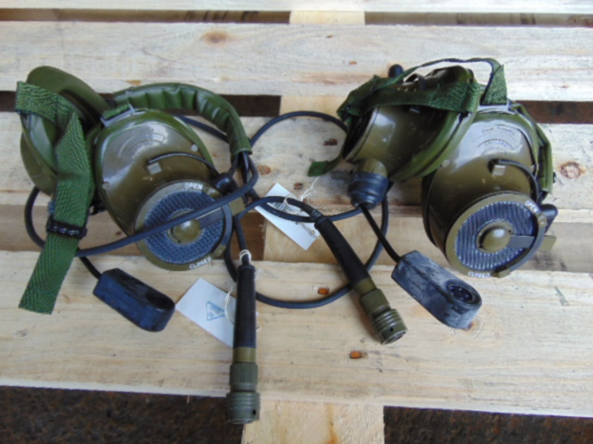 2 x Clansman Racal Crew Vehicle Headsets