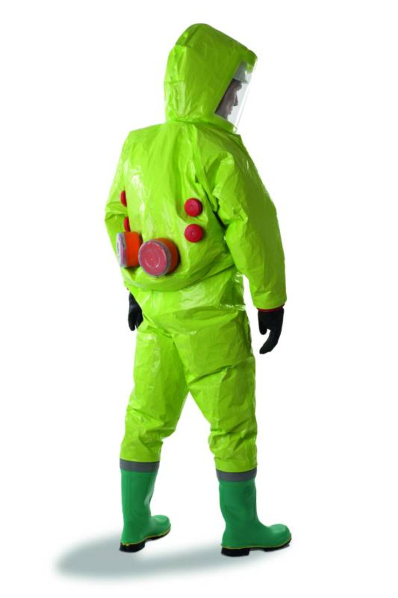 Respirex Powered Decontamination Suit with Attached Boots and Gloves, Helmet, Filters, Battery etc - Image 2 of 17