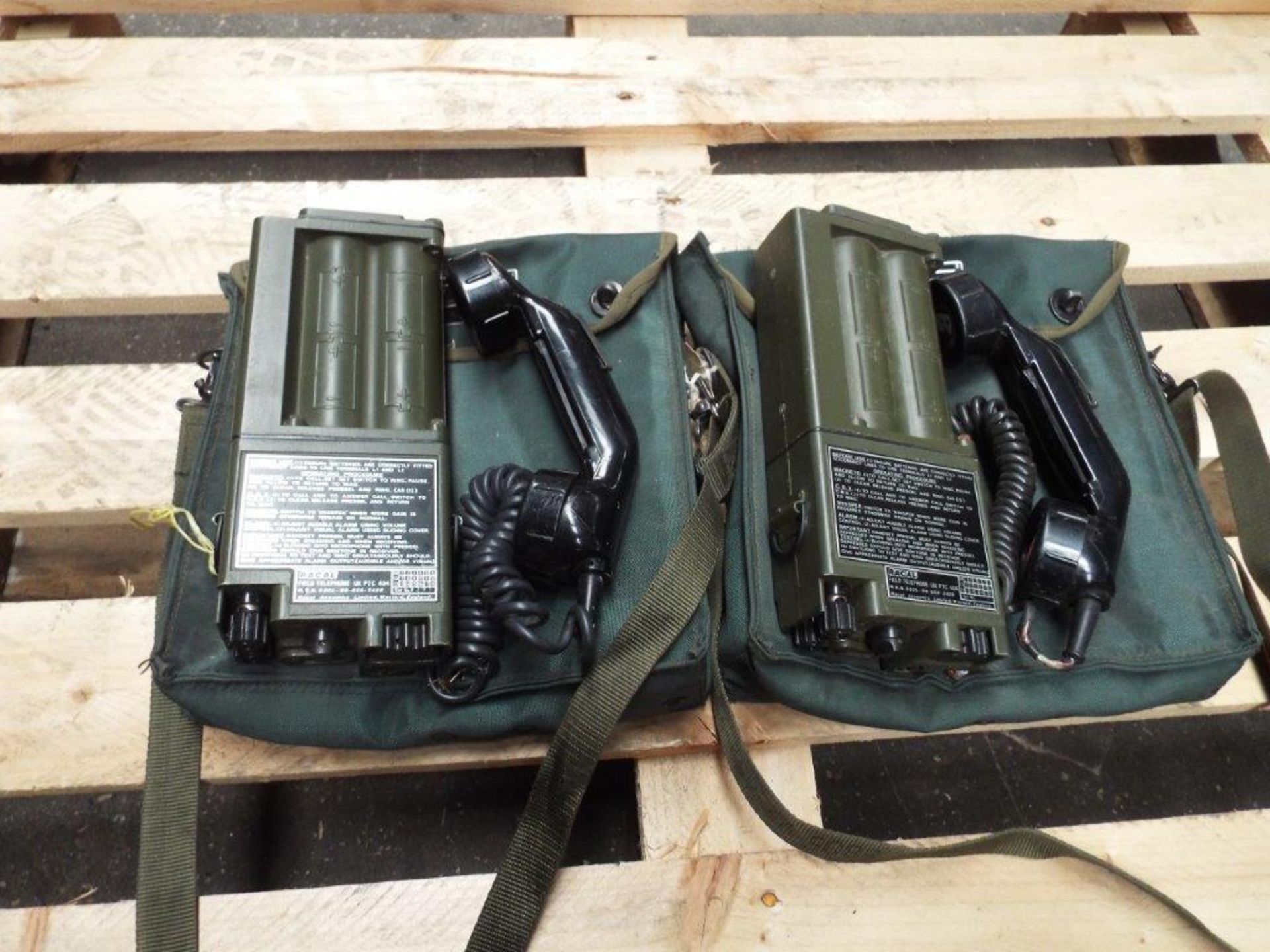 2 x Racal PTC404 Field Telephones