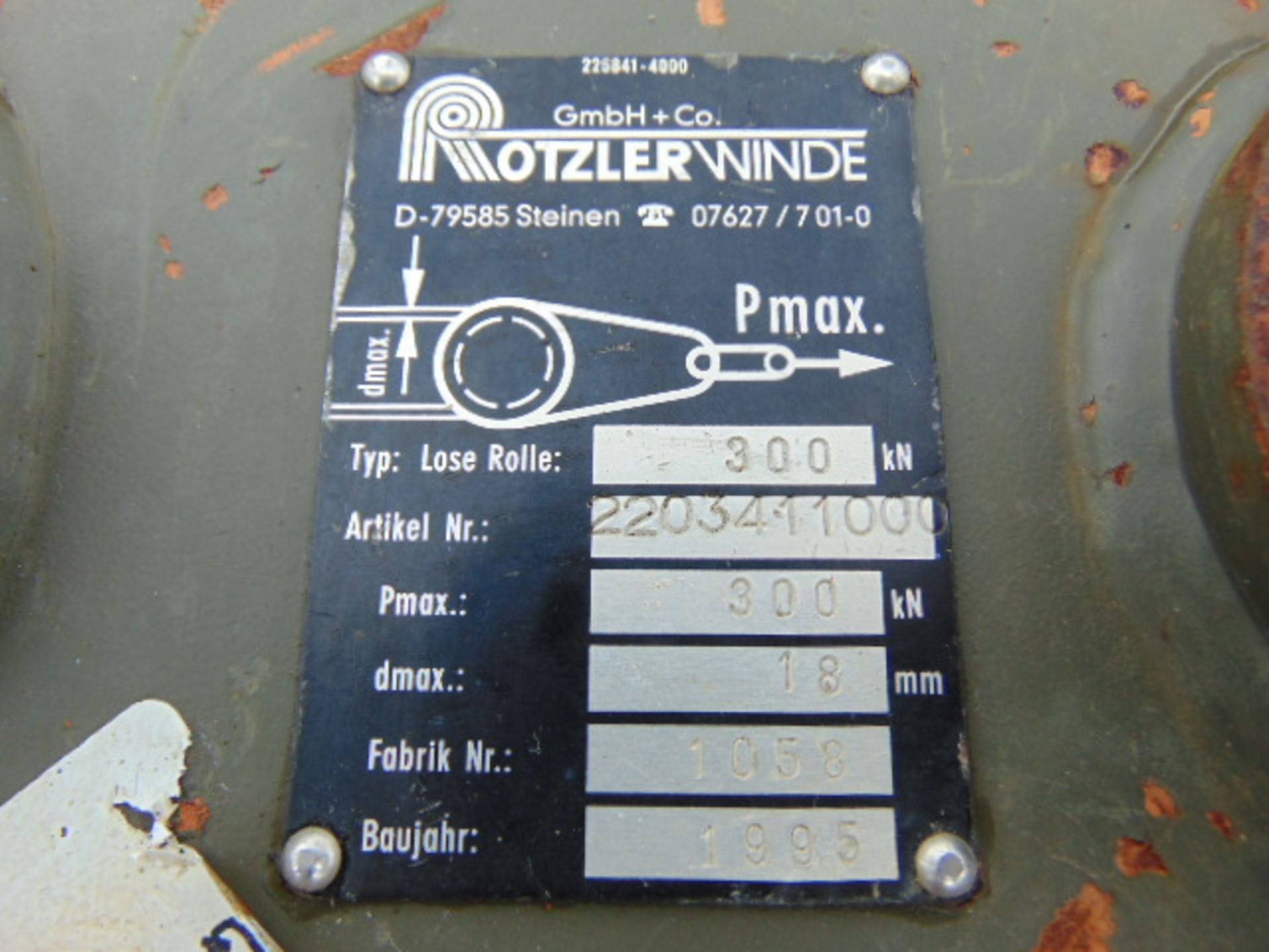 Heavy Duty 300kN Pulley Rotzler Block - Image 4 of 5