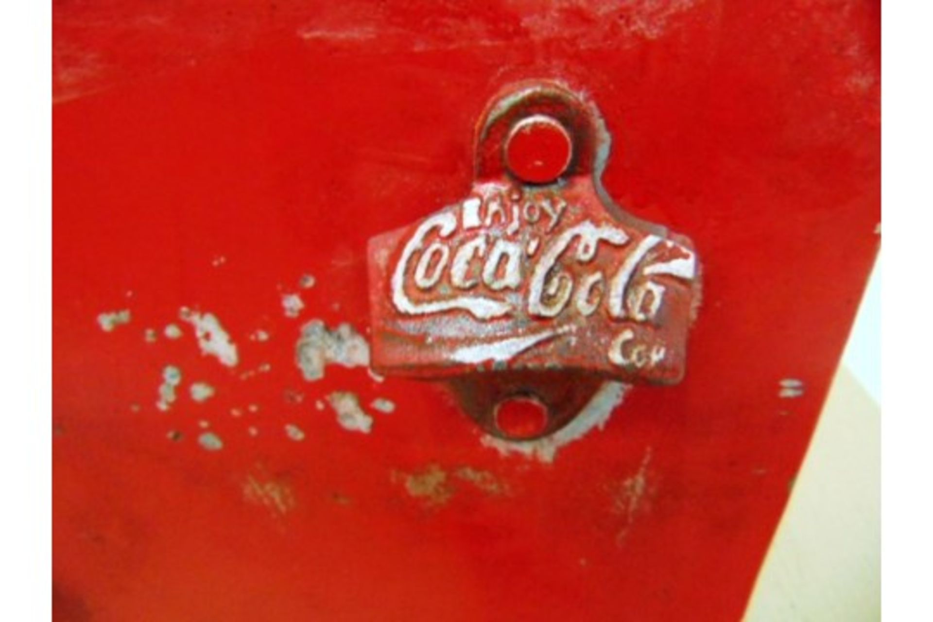 Vintage Coca Cola Double Cooler / Ice Box repro with period bottle opener. - Image 7 of 7