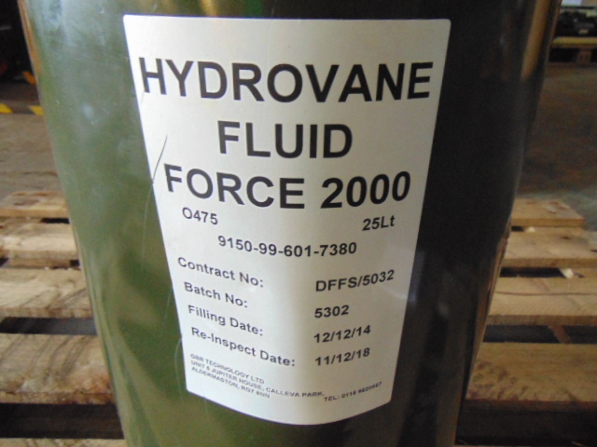 1 x Unissued 25L Drum of Hydrovane Fluid Force 2000 Hydrovane Compressor Oil - Bild 2 aus 3