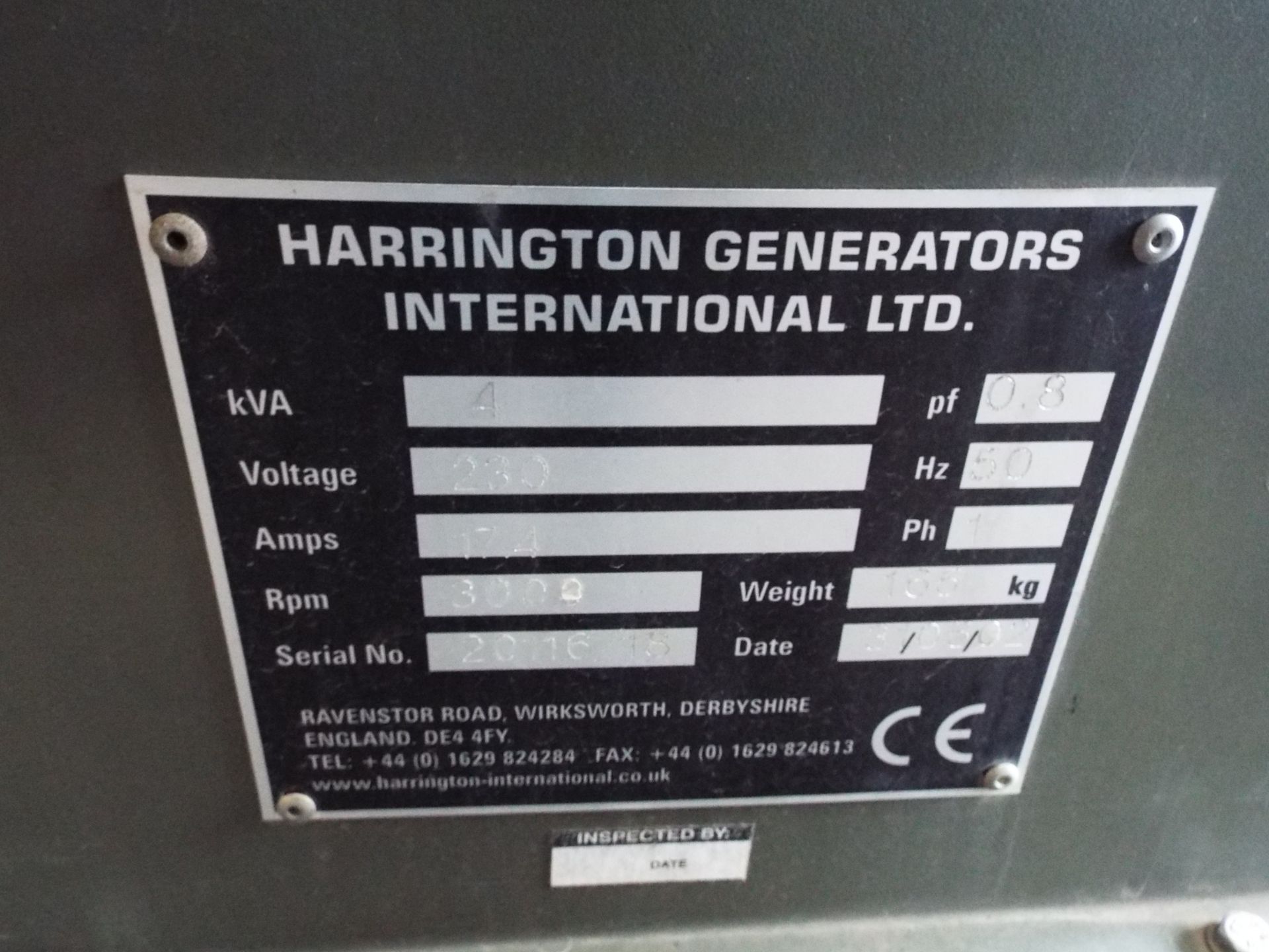 Harrington 4 kVA, 230V Diesel Generator - Image 10 of 10