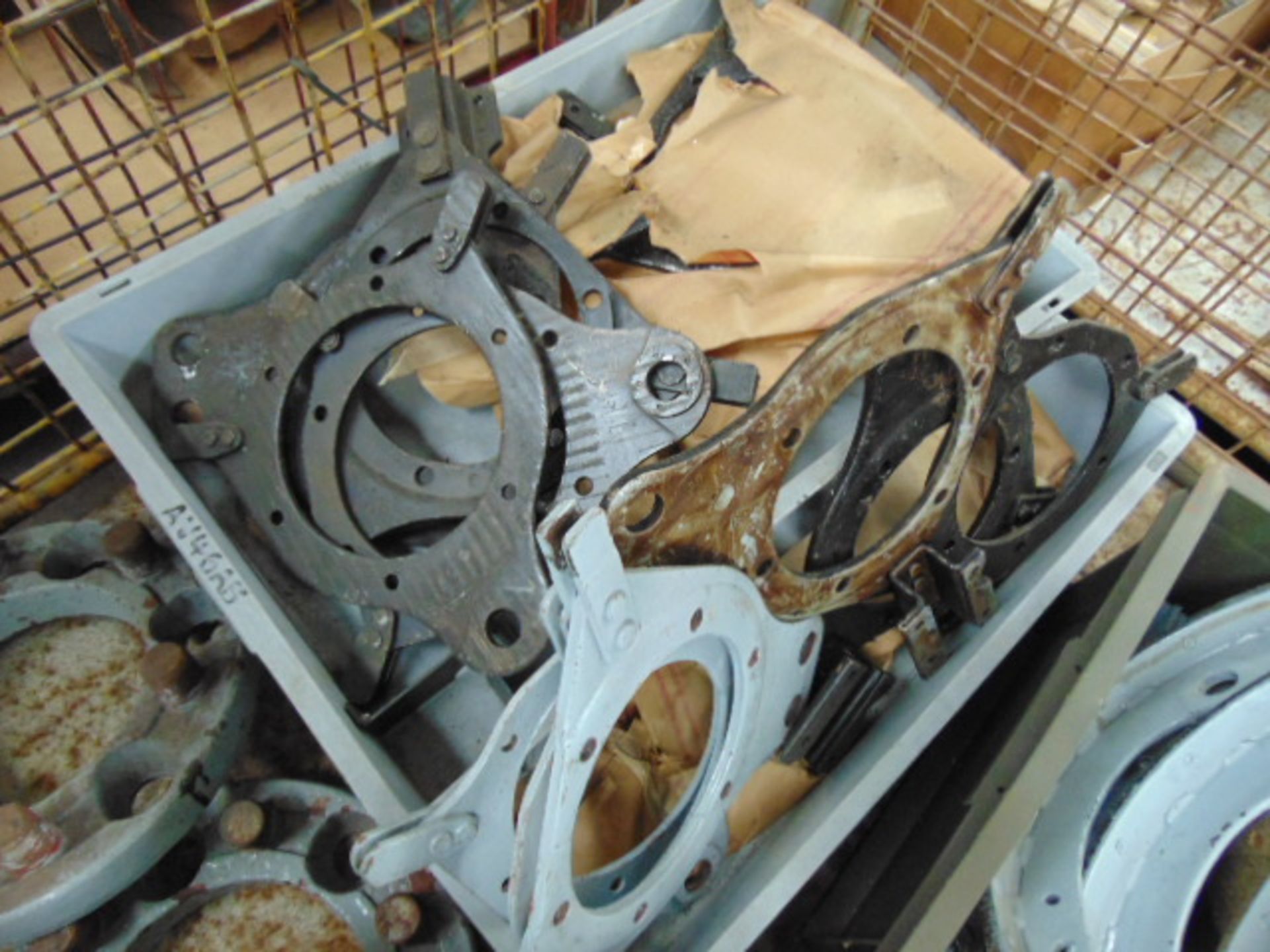 Stillage of Ex Reserve New Old Stock DUKW Parts inc: Brake Shoes, Wheel Cylinders, Hubs etc - Image 5 of 6