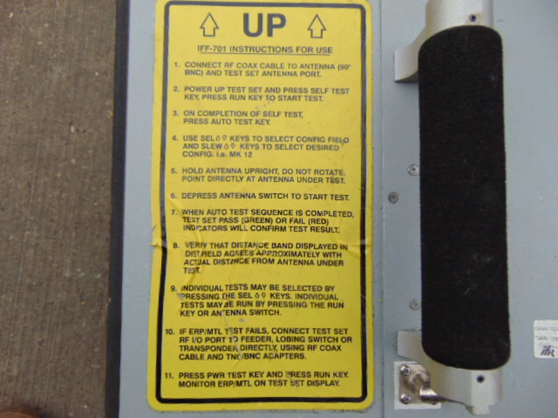 IFR Aeroflex IFF-701 Aircraft Transponder Test Set with accessories - Image 6 of 13