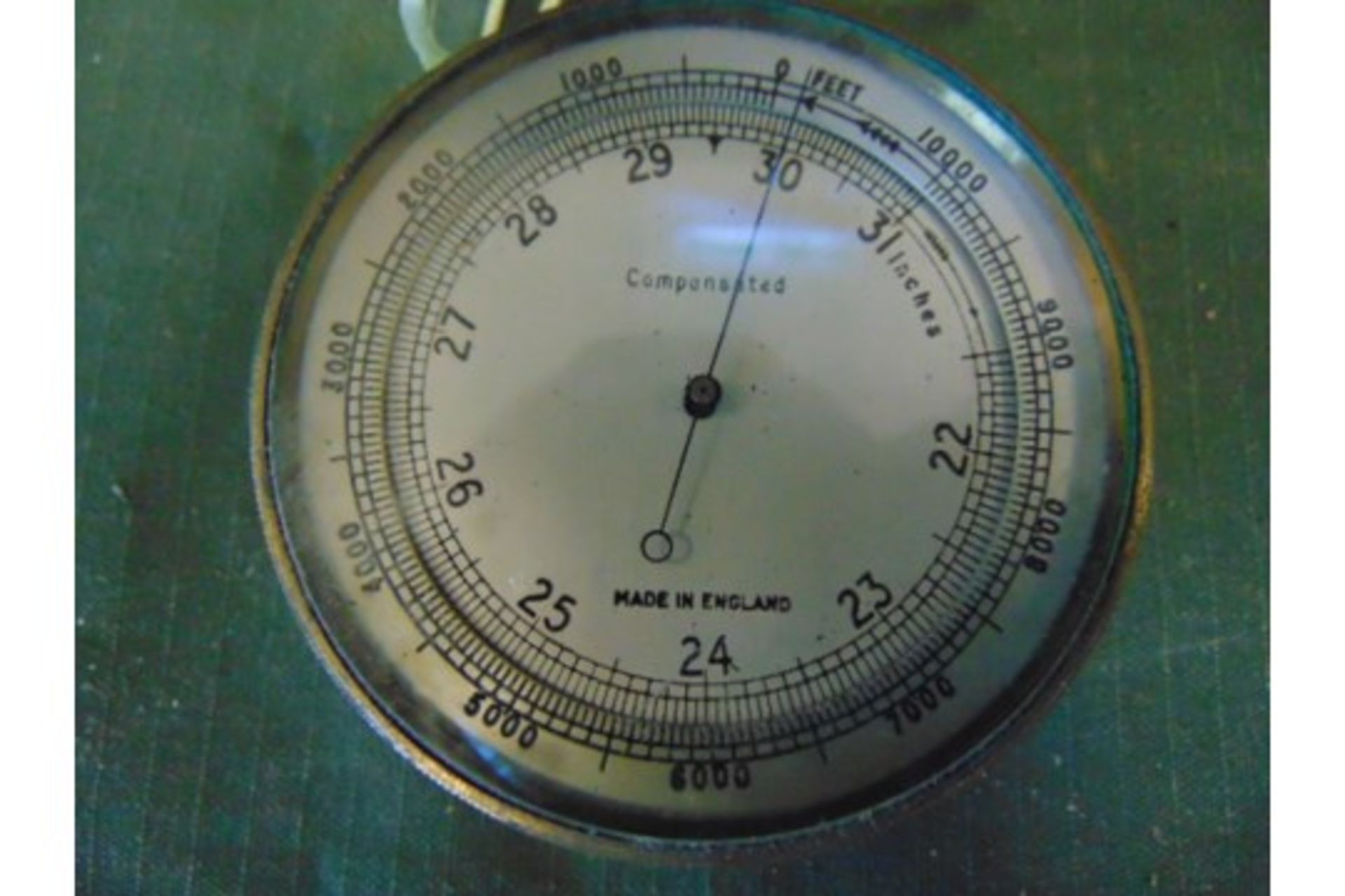 Military Issue Aneroid Barometer graduated in feet & millibars - Image 2 of 3