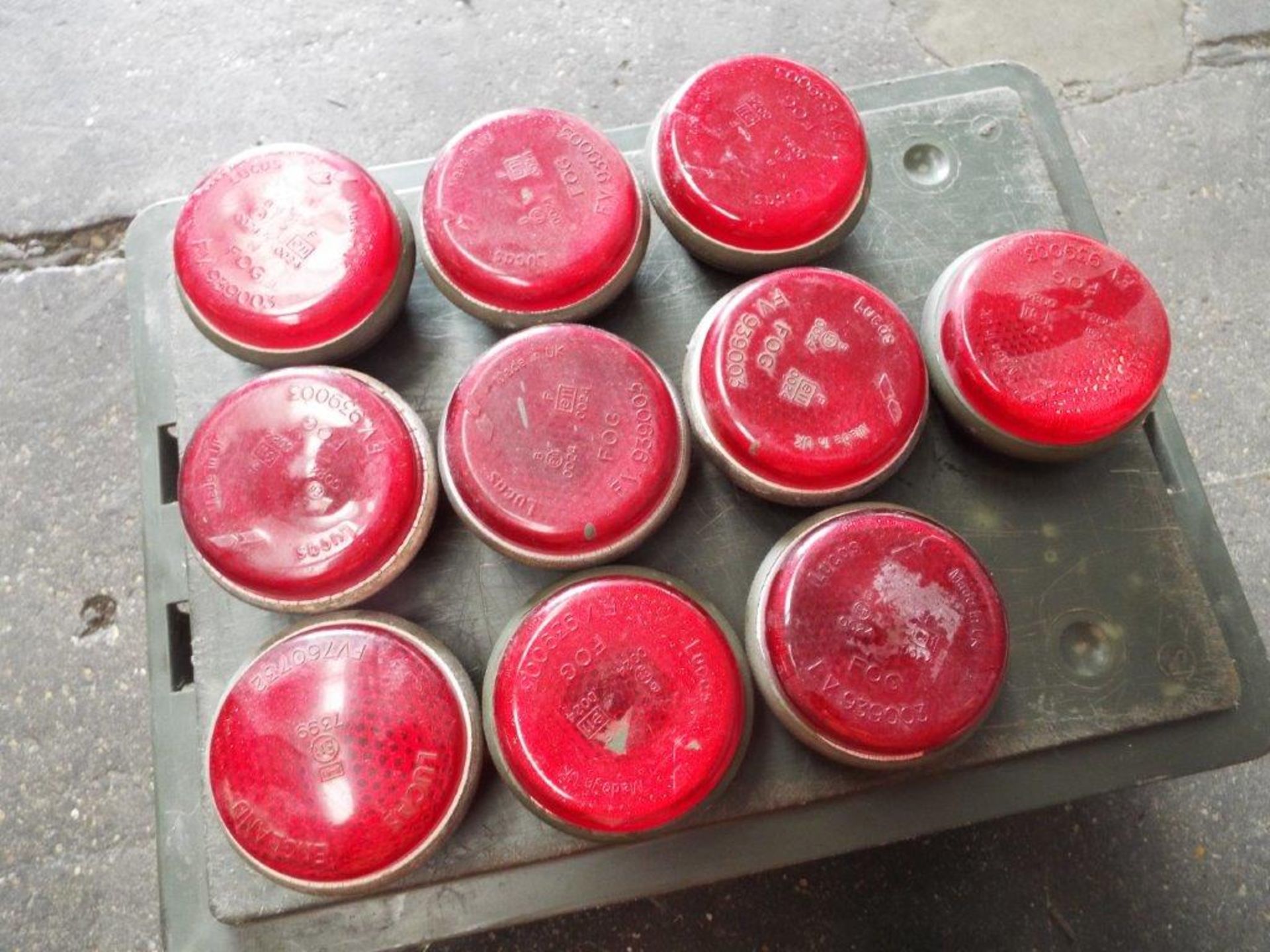 10 x Red Screw Type Lenses suitable for Land Rover, Bedford, Sankey Trailers etc