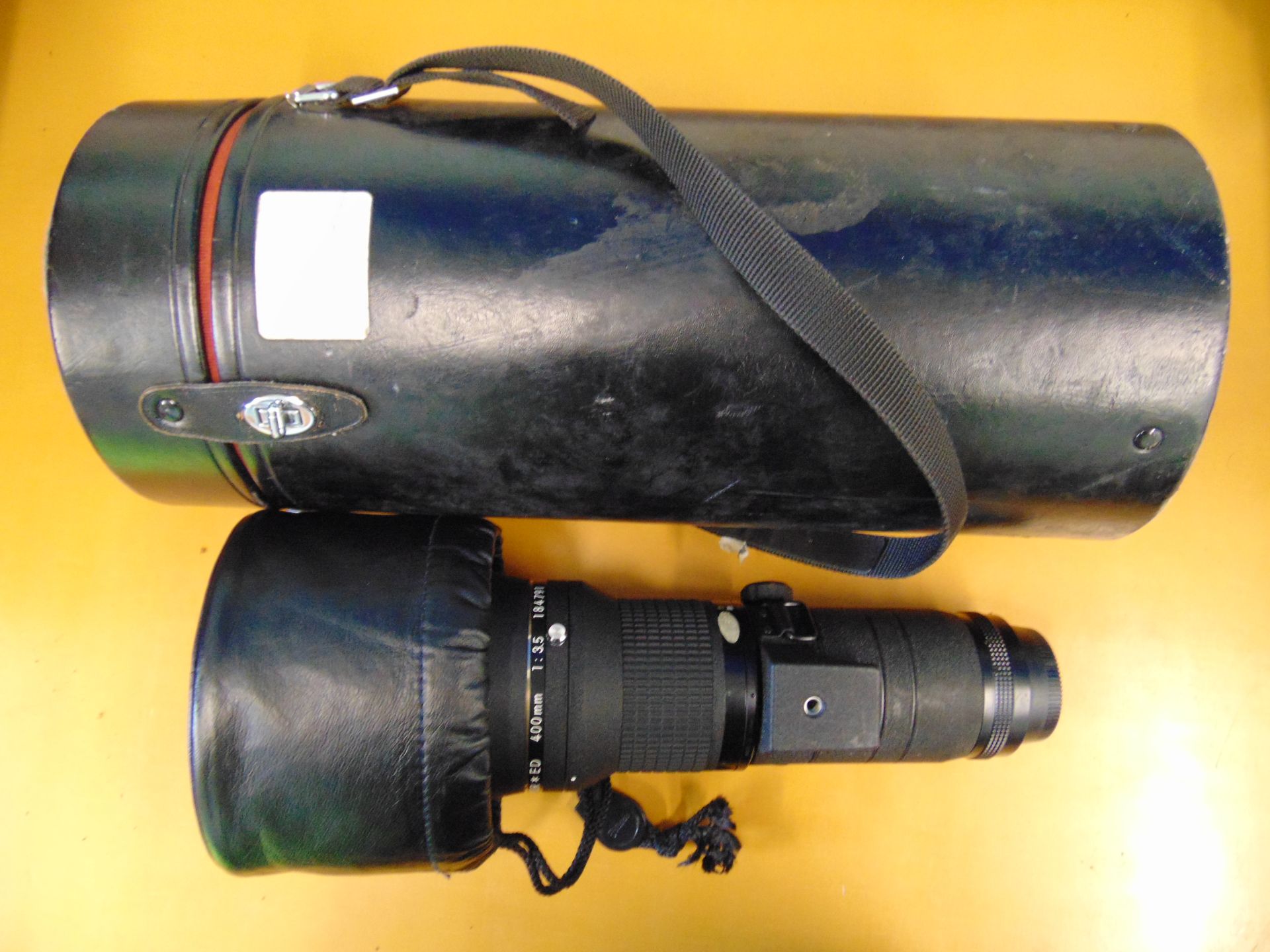 Nikon Nikkor ED 400mm 1:3.5 Lense with Leather Carry Case