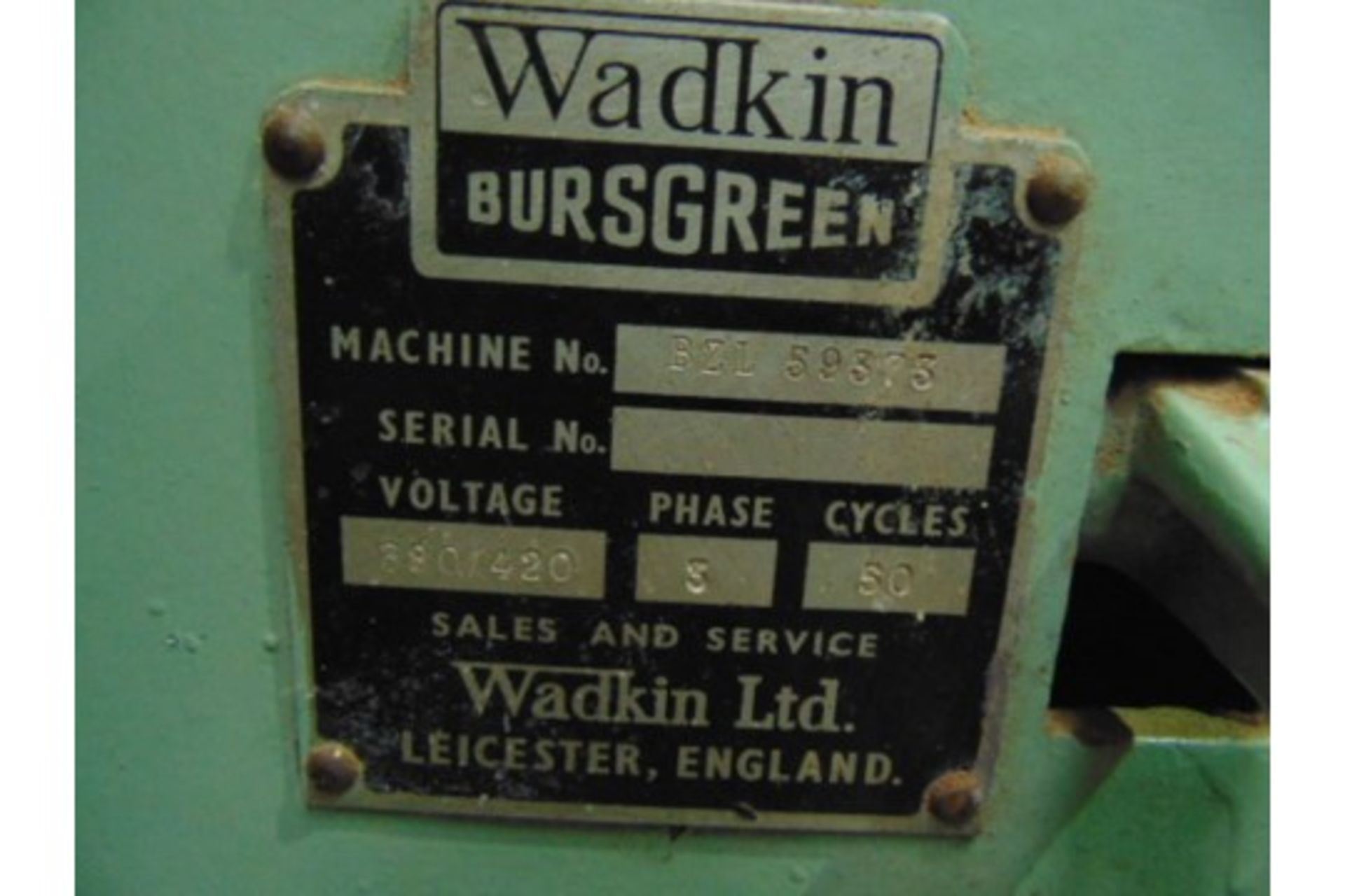 Wadkin Bursgreen Lathe - Image 9 of 10
