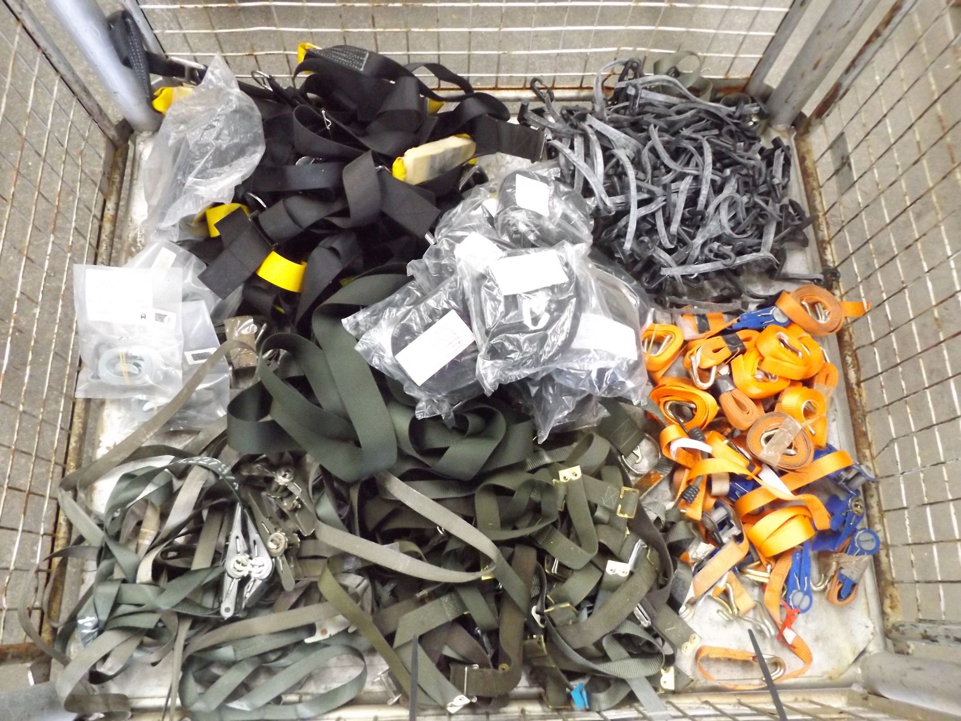 Mixed Stillage of Ratchets, Straps and Harnesses