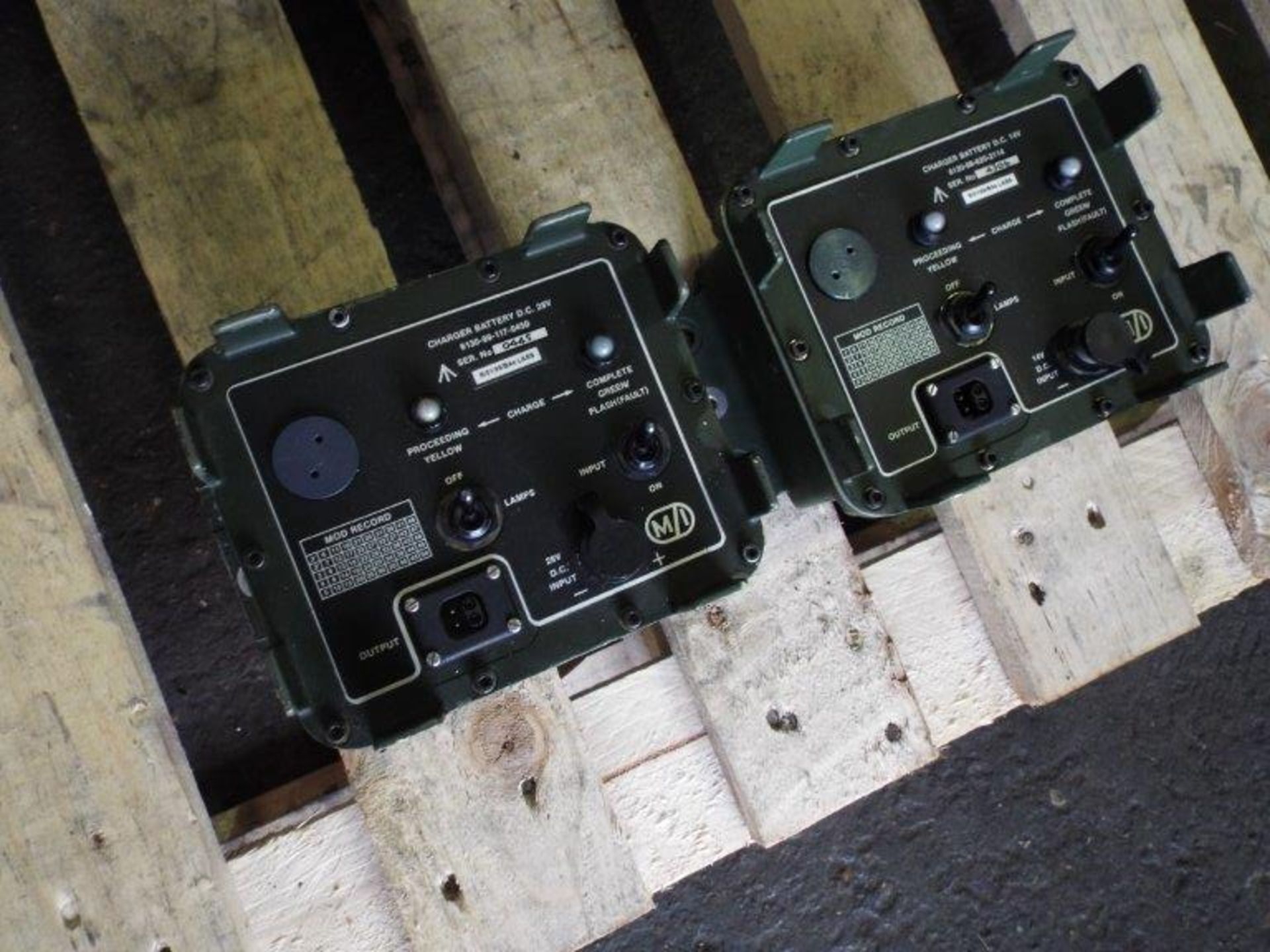 2 x Clansman D.C. 28V Battery Chargers