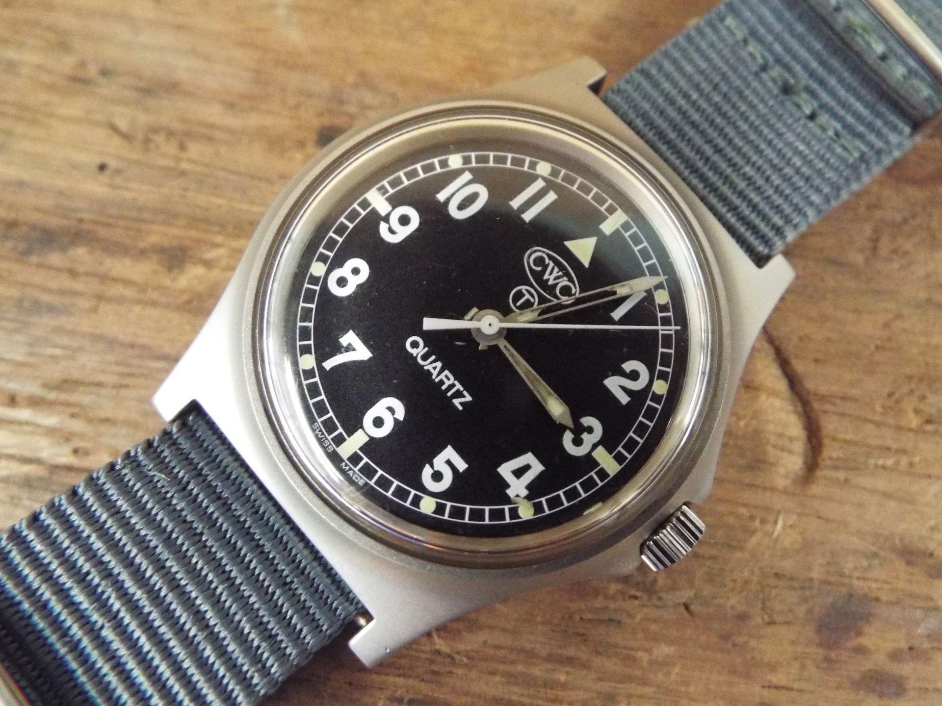 Very Rare Genuine British Army, Unissued Waterproof CWC Quartz Wrist Watch
