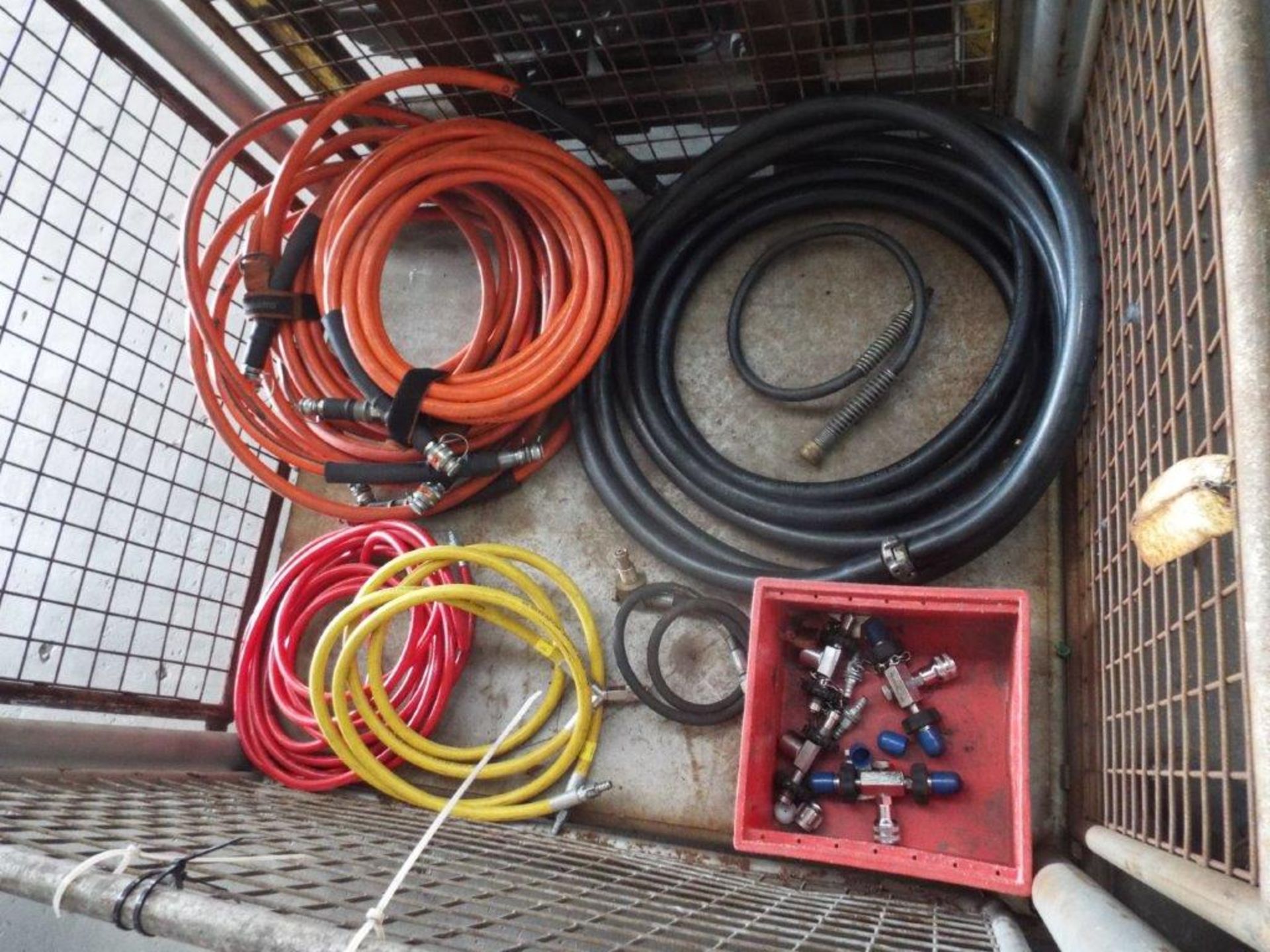 Mixed Stillage of Air Hoses and Couplings