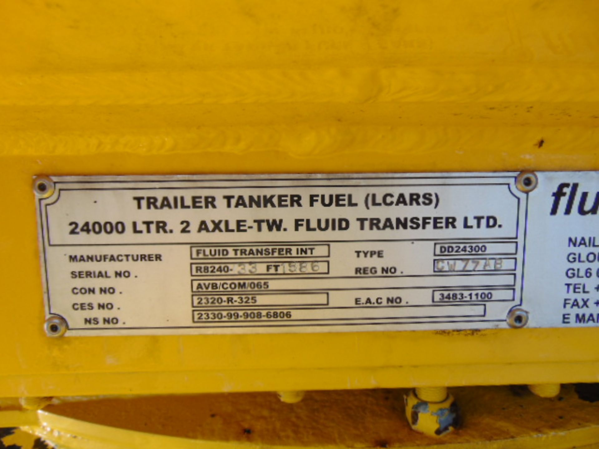 24000 Ltr Twin Axle Fluid Transfer Tanker Trailer - Image 14 of 16