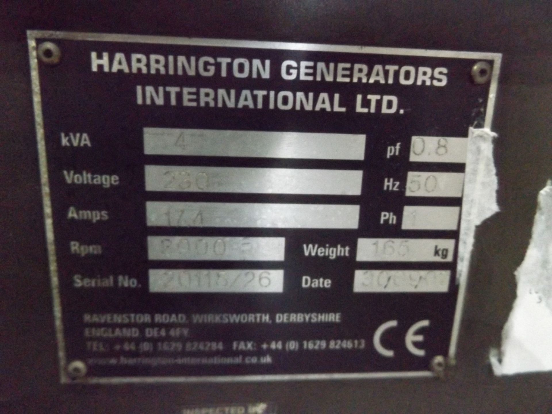 Harrington 4 kVA, 230V Diesel Generator - Bild 8 aus 8
