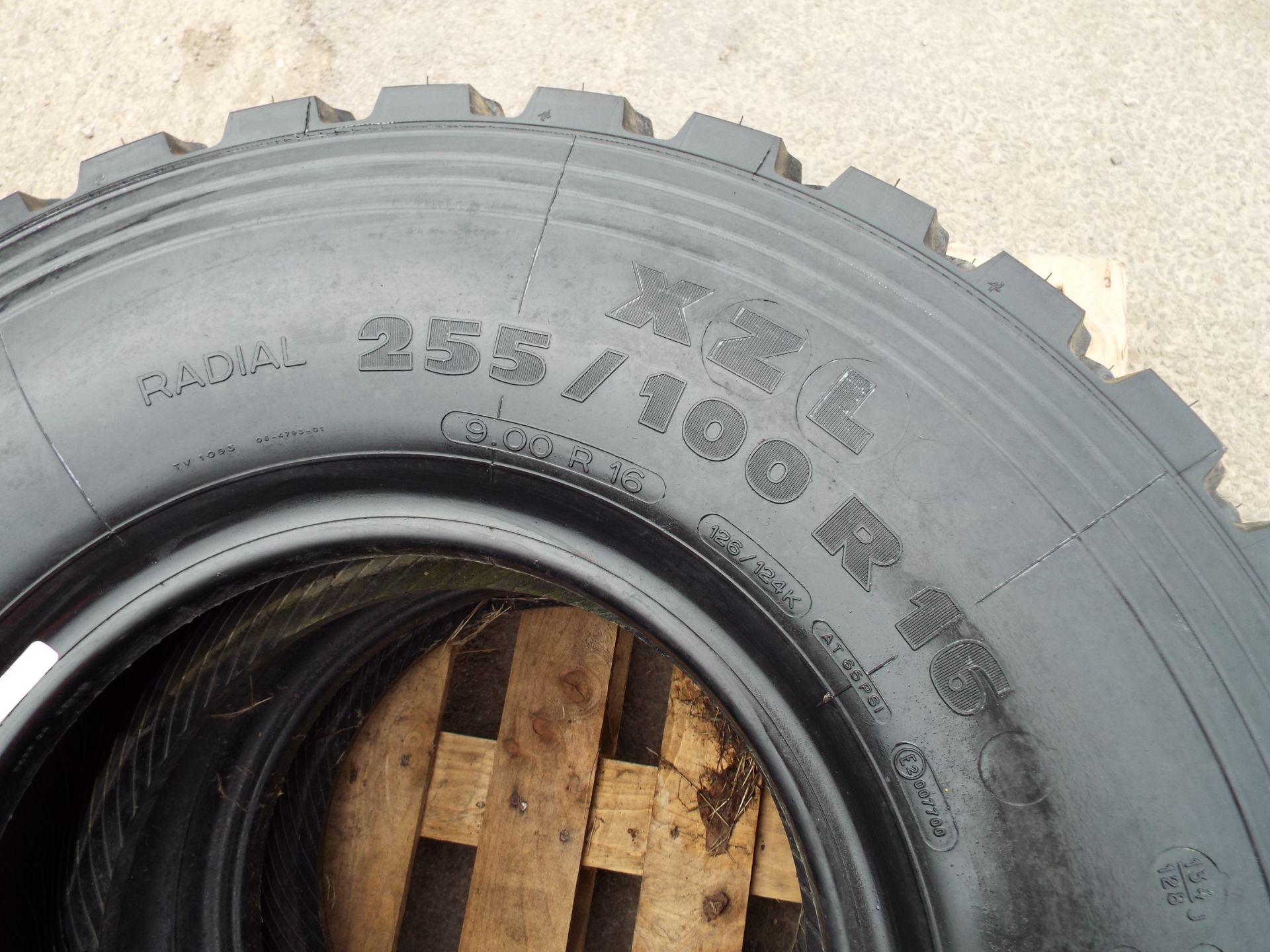 2 x Michelin XZL 255/100R16 Tyres - Image 3 of 6