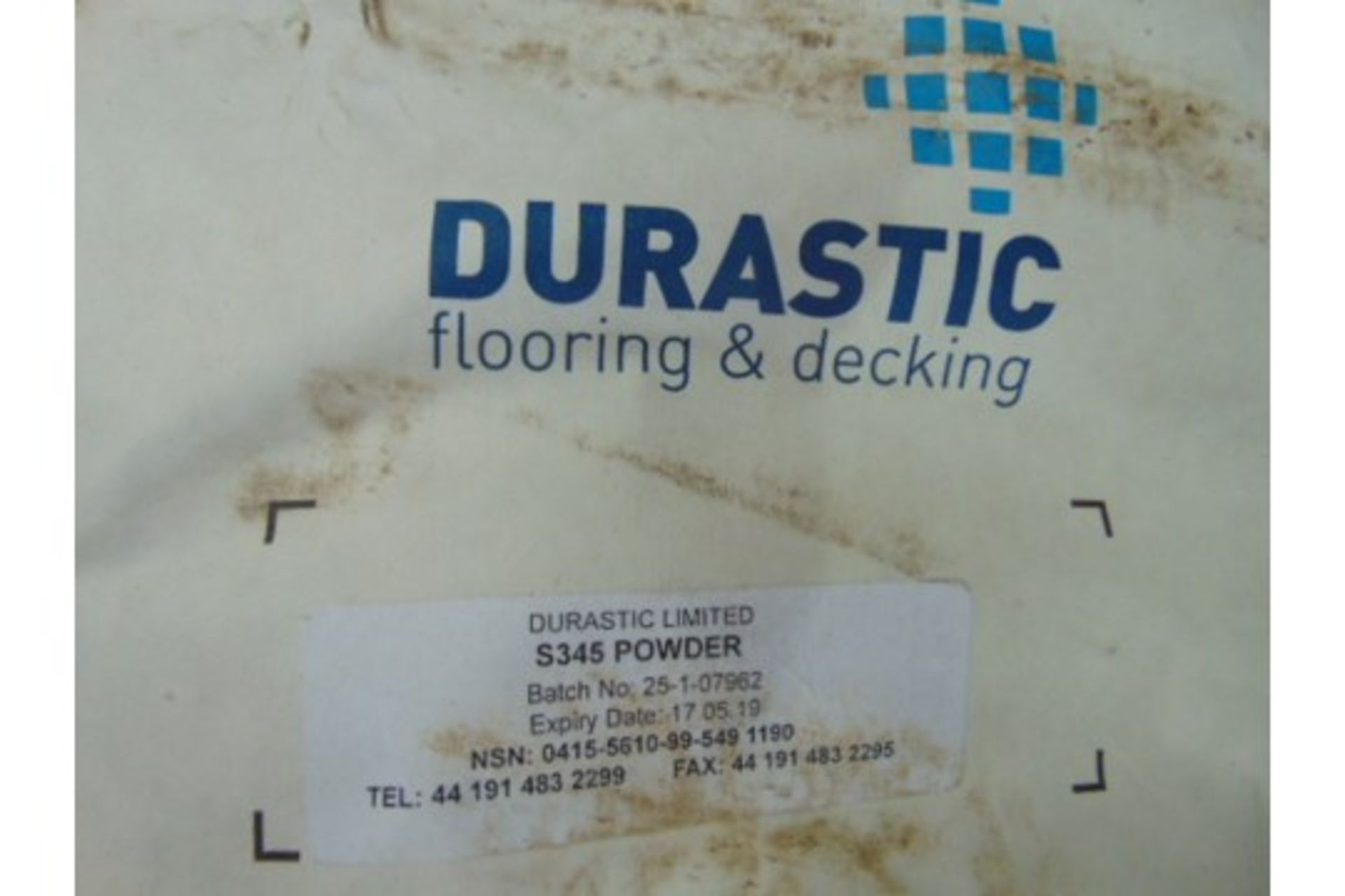 9 x 25Kg Durastic S345 Deck Covering - Image 2 of 2