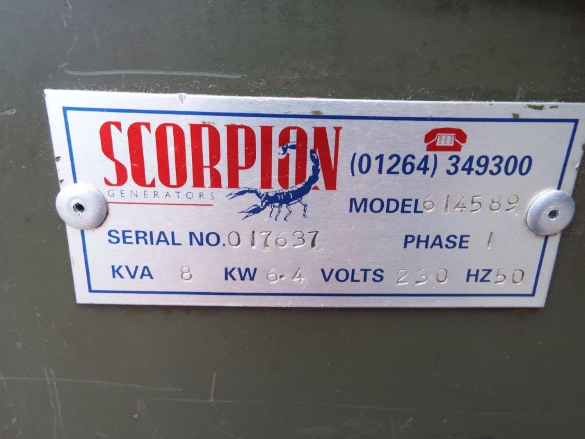 Scorpion 7 kVA, 230V Diesel Generator - Image 10 of 11